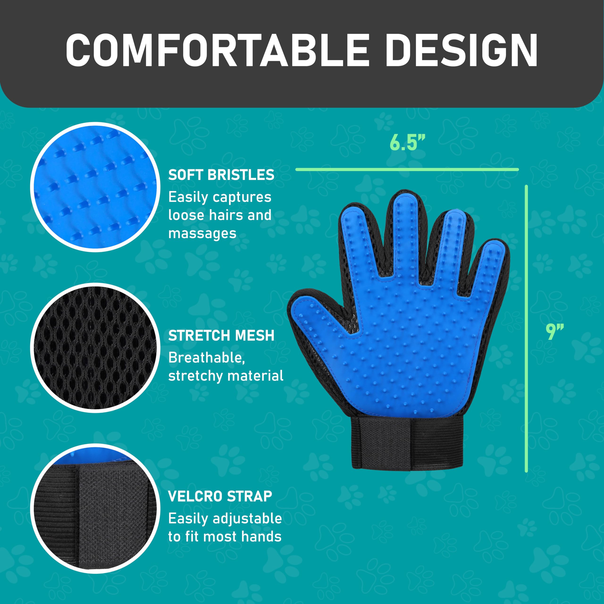 Maxpower Planet Pet Grooming Brush - Double Sided Shedding Rake, Large, Rubber, B1 - Rake, Gloves & Comb for Dogs and Cats