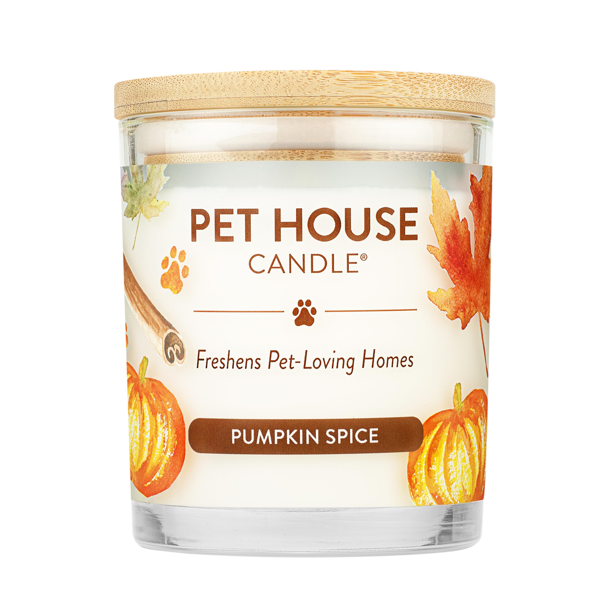 Pet Odor Candle, 9 OZ Pumkin Sented Candle for Home, Clean Burning Plant Based, 60 Hour Burn Time