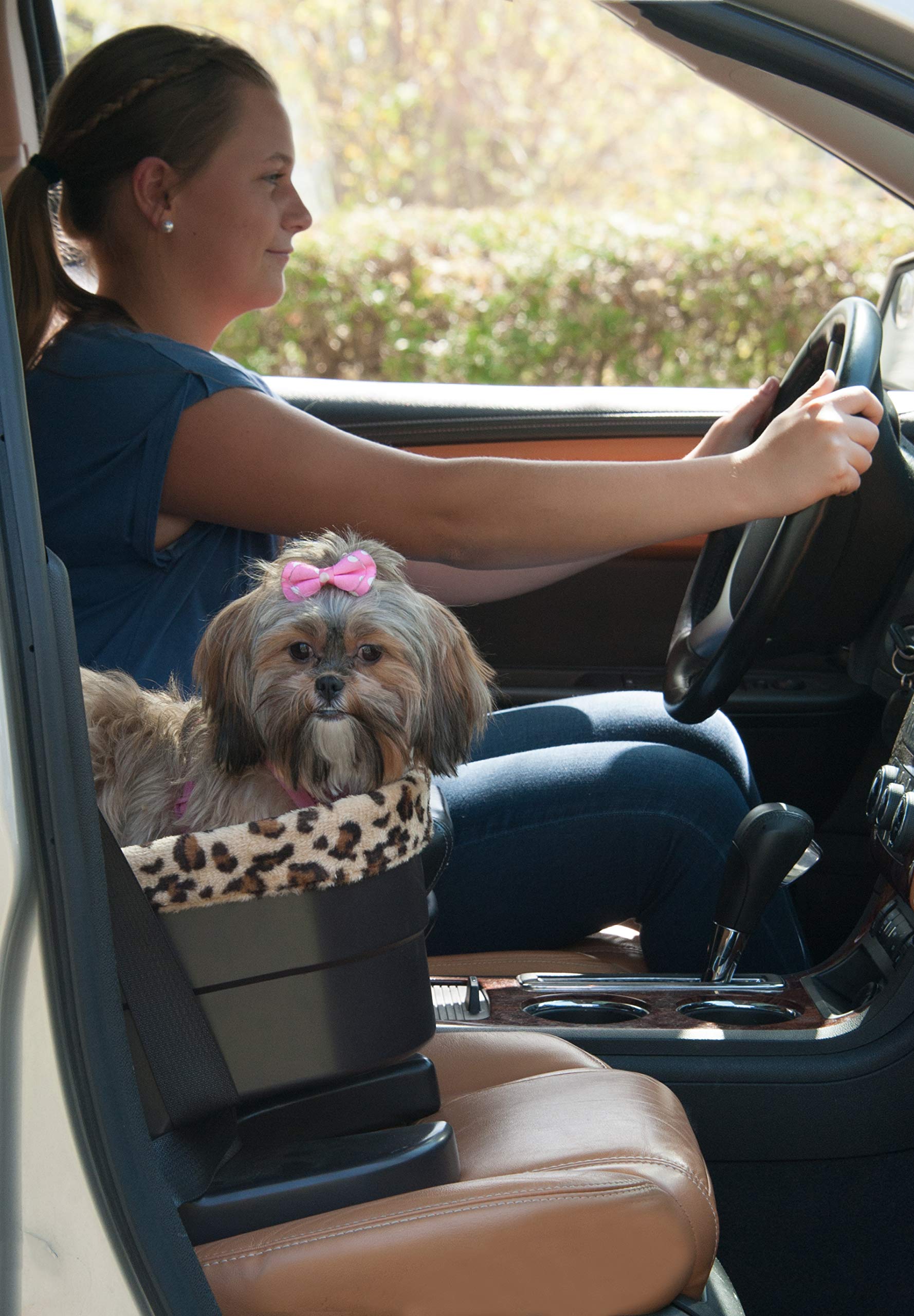 Pet Gear Booster Seat for Dogs/Cats, 16 Inch, Removable Pillow, Safety Tethers, NEW Jaguar Color, Model PG1117JGU