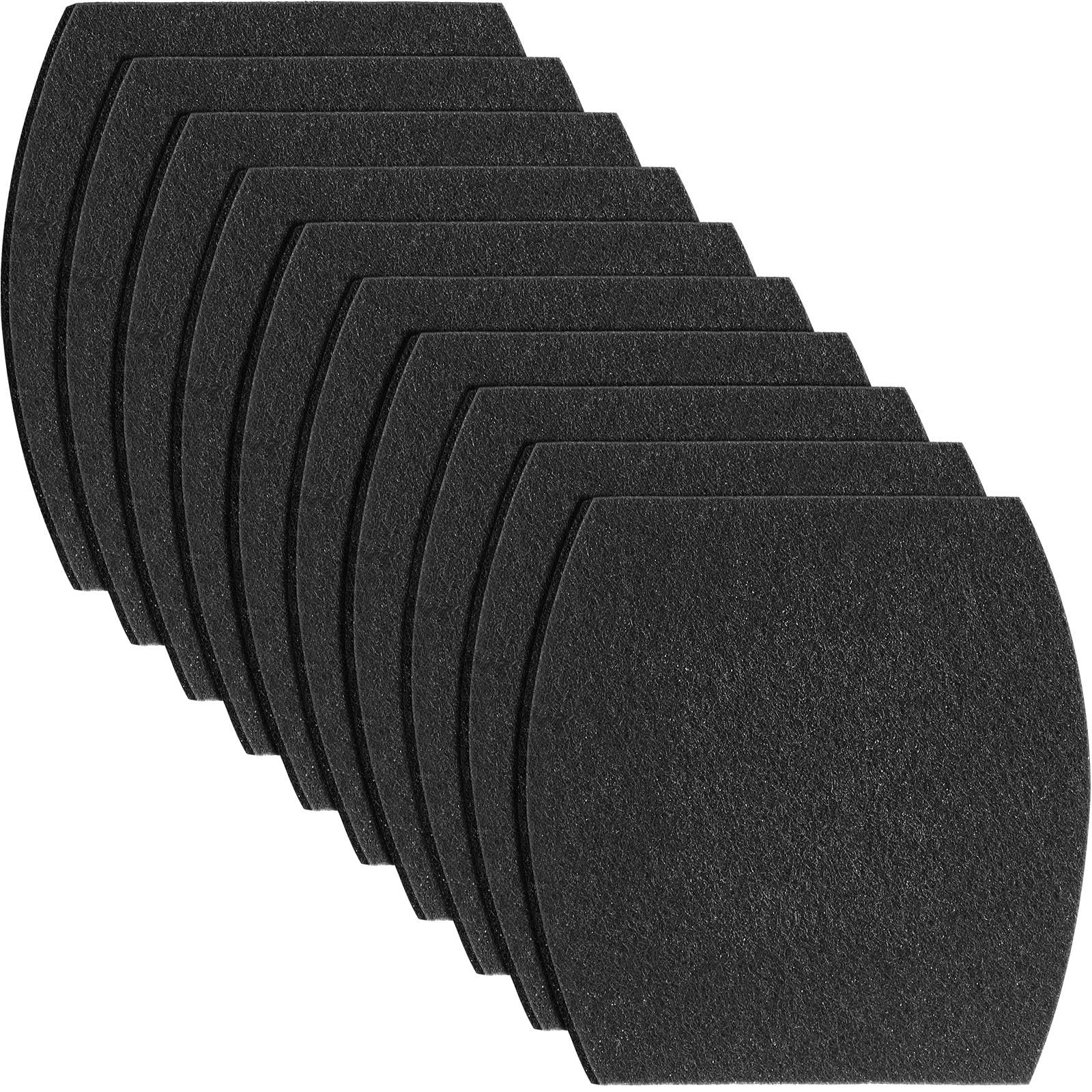 Jecery 10 Pcs Activated Carbon Cat Litter Box Replacement Filters Compatible with Petmate Booda Clean Step 6.3 x 5.91 Inches Fil