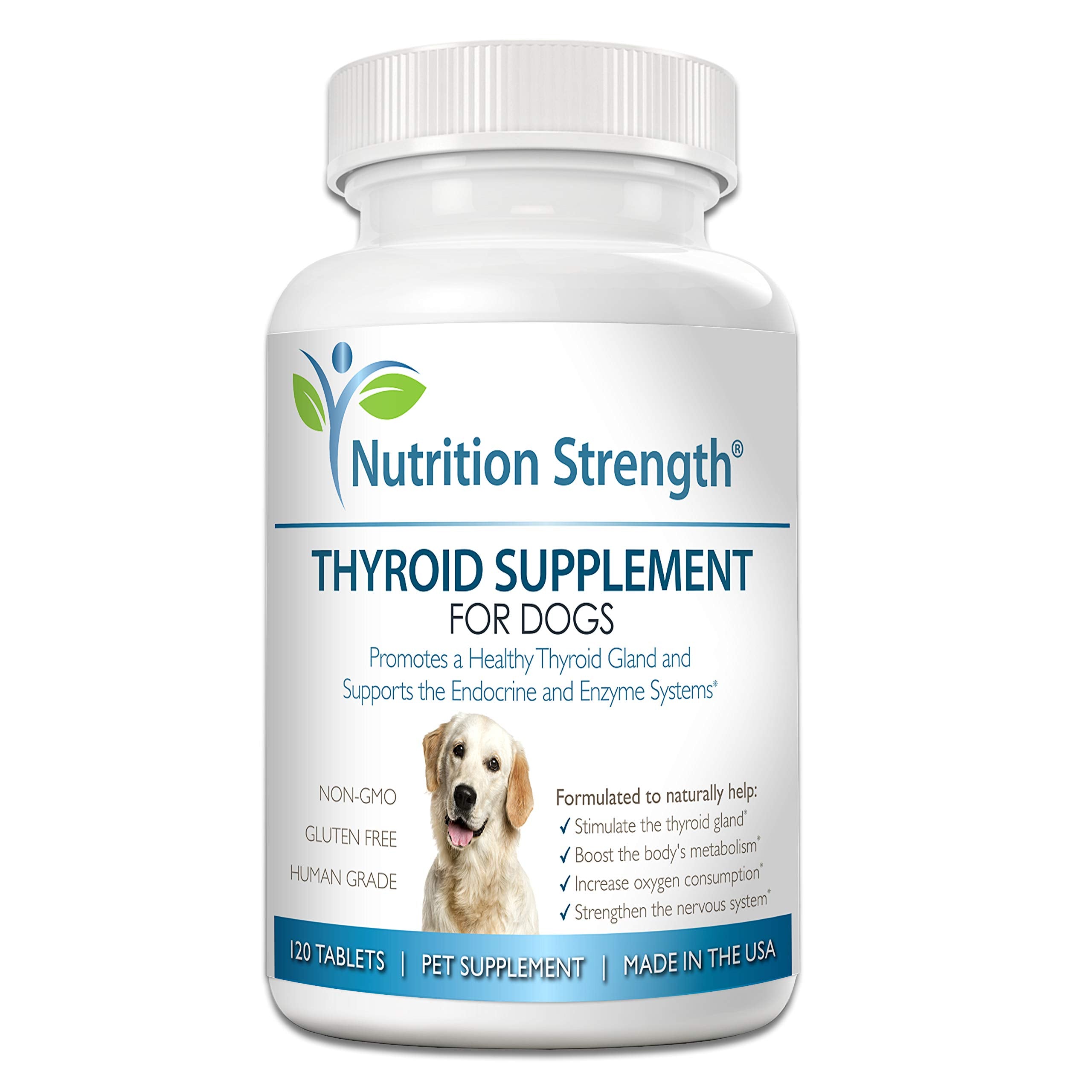 Nutrition Strength Thyroid Supplement for Dogs, Support for Hypothyroidism in Dogs with Organic Bladderwrack, Promotes Normal Fu