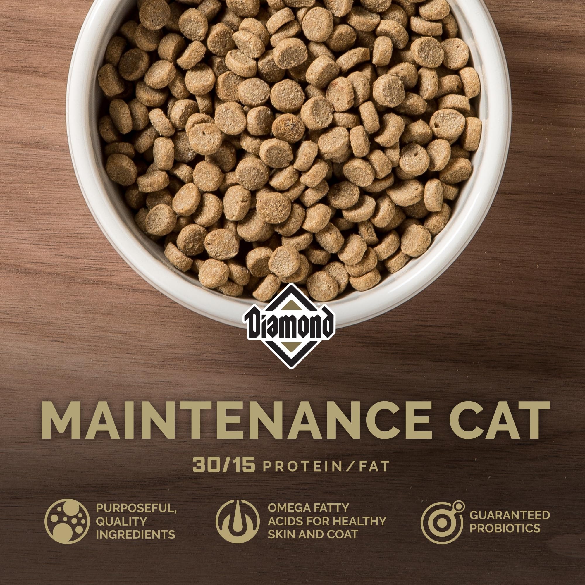 Diamond Adult Dry Cat Food Maintenance Formula with Protein, Probiotics and Antioxidants