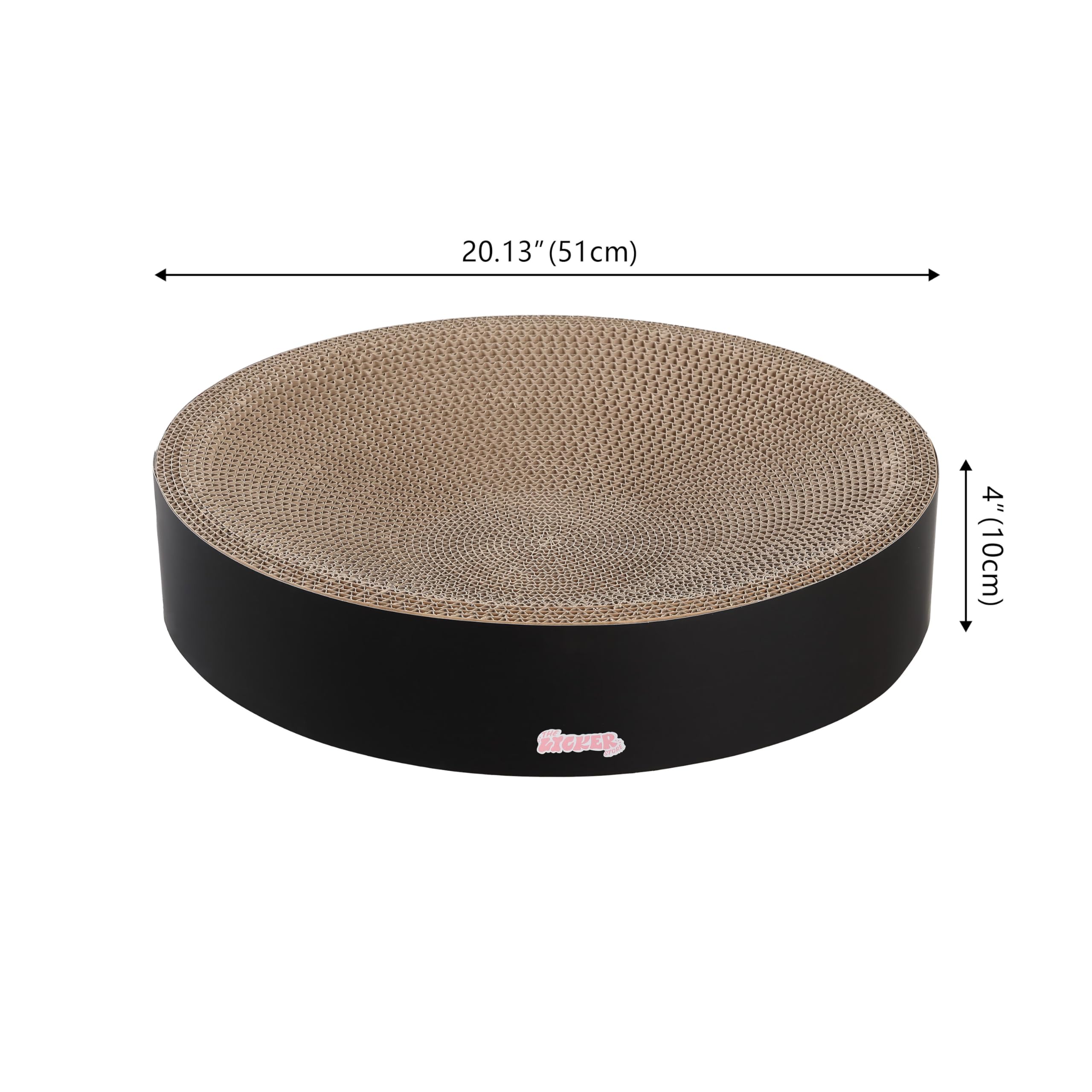 The Licker Store Csr1010H Nelson 20.13'' Modern Cardboard Round Bowl Cat Scratcher With Catnip, Ink