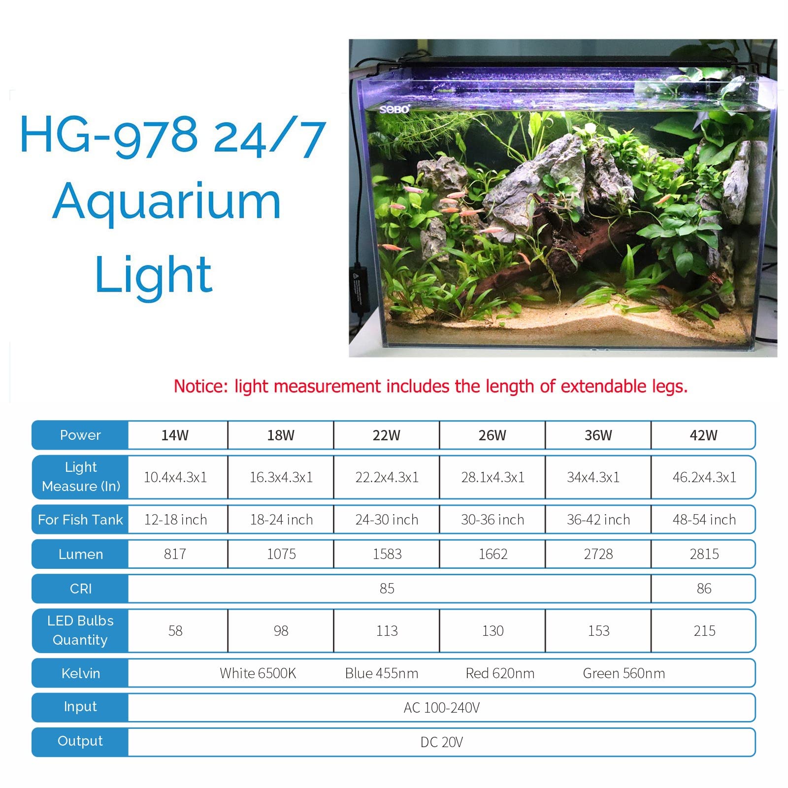 Hygger Advanced Led Aquarium Light With Timer, 24/7 Lighting Cycle & Diy Mode, Full Spectrum Fish Tank Light For 36-42 In Freshwater Planted Tank
