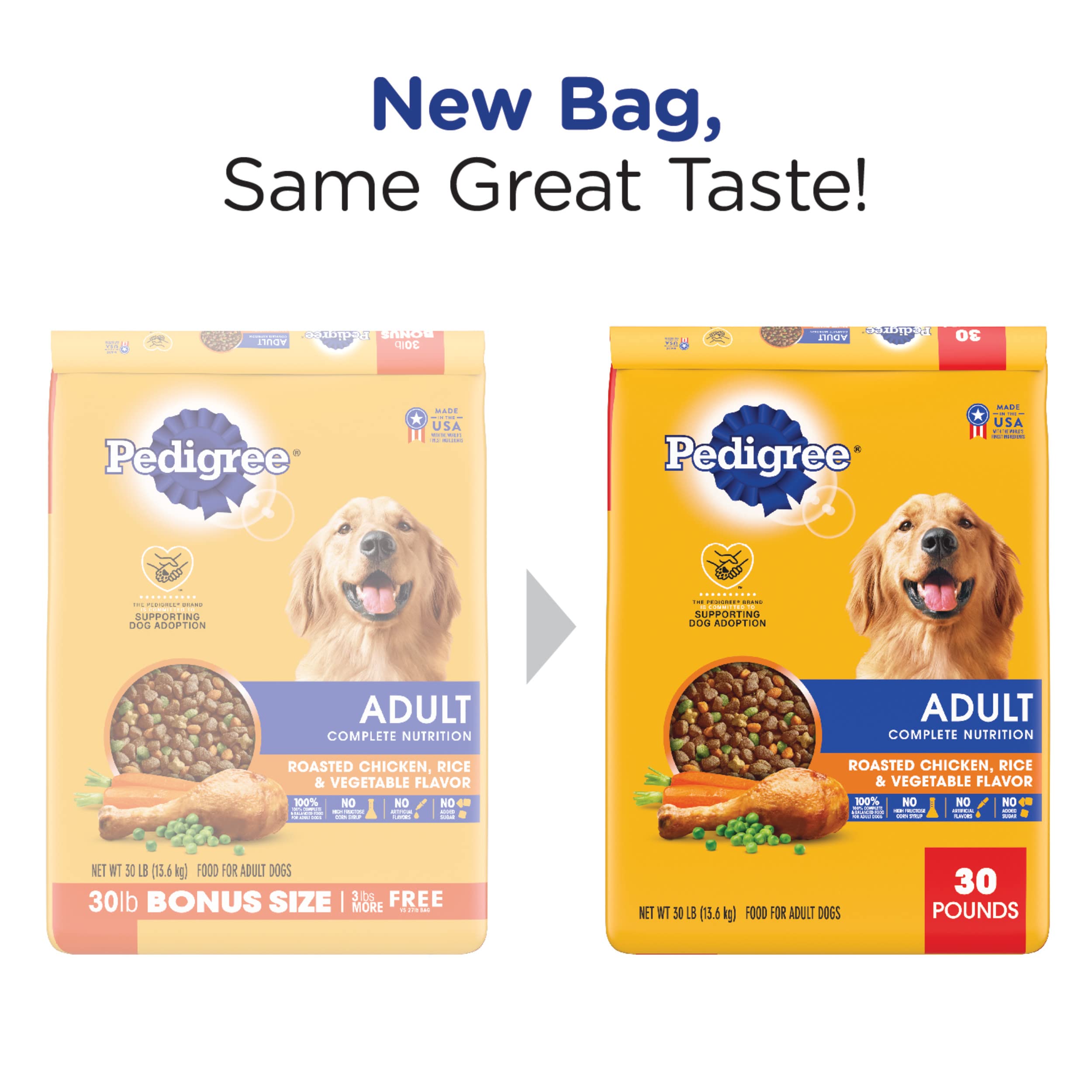 Pedigree Complete Nutrition Adult Dry Dog Food, Roasted Chicken & Vegetable Flavor, 30 lb. Bag