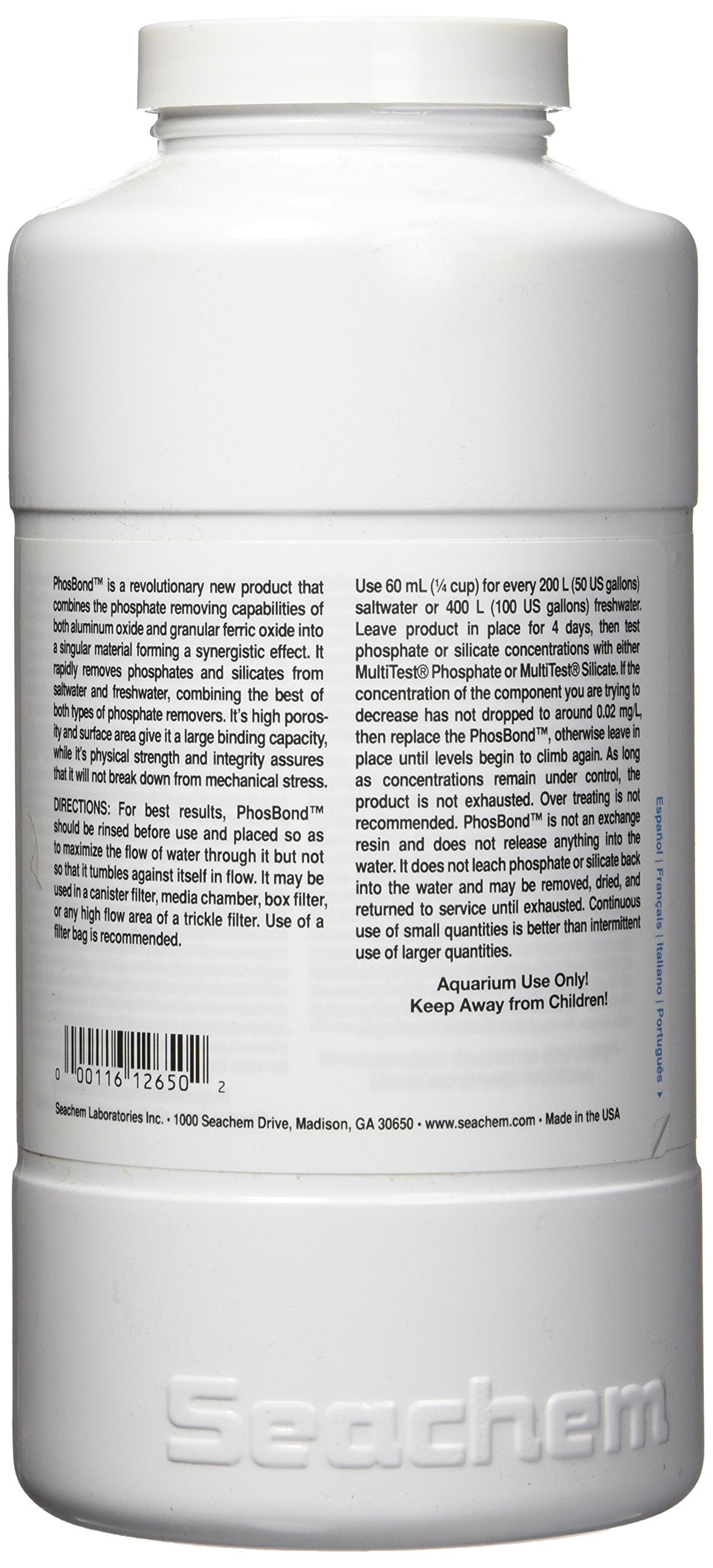 Seachem Phosbond Phosphate Silicate Remover Aquarium Filter Media, 1 L