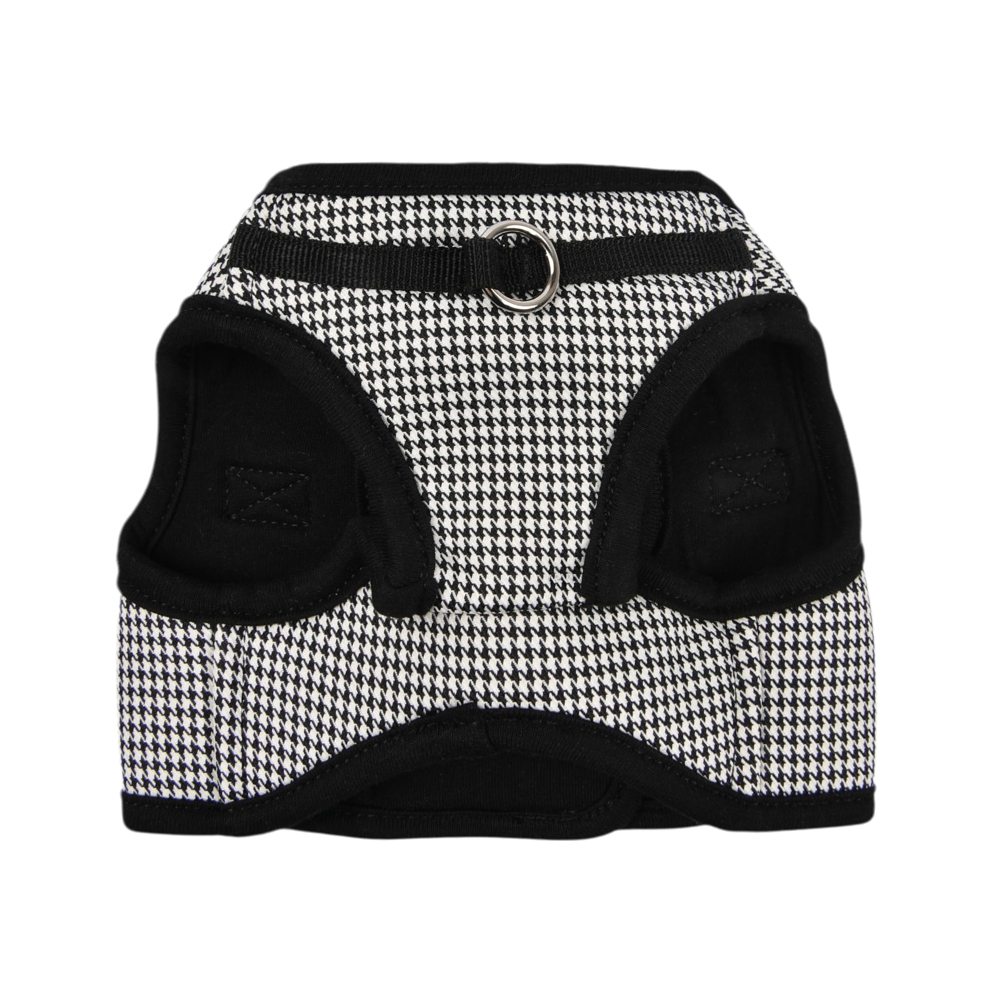 Puppia Amatus Dog Vest Harness B (Step-In) Fashionable Houndstooth Pattern Spring Summer Harness For Small And Medium Dogs, Blac