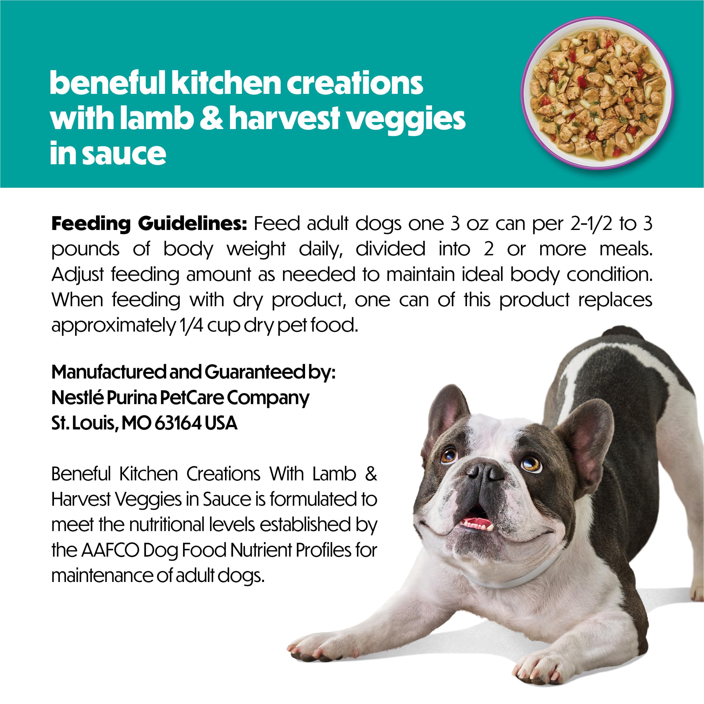 Beneful Purina Wet Dog Food, Medleys Mediterranean Style with Lamb in Sauce - (Pack of 12) 3 oz. Cans