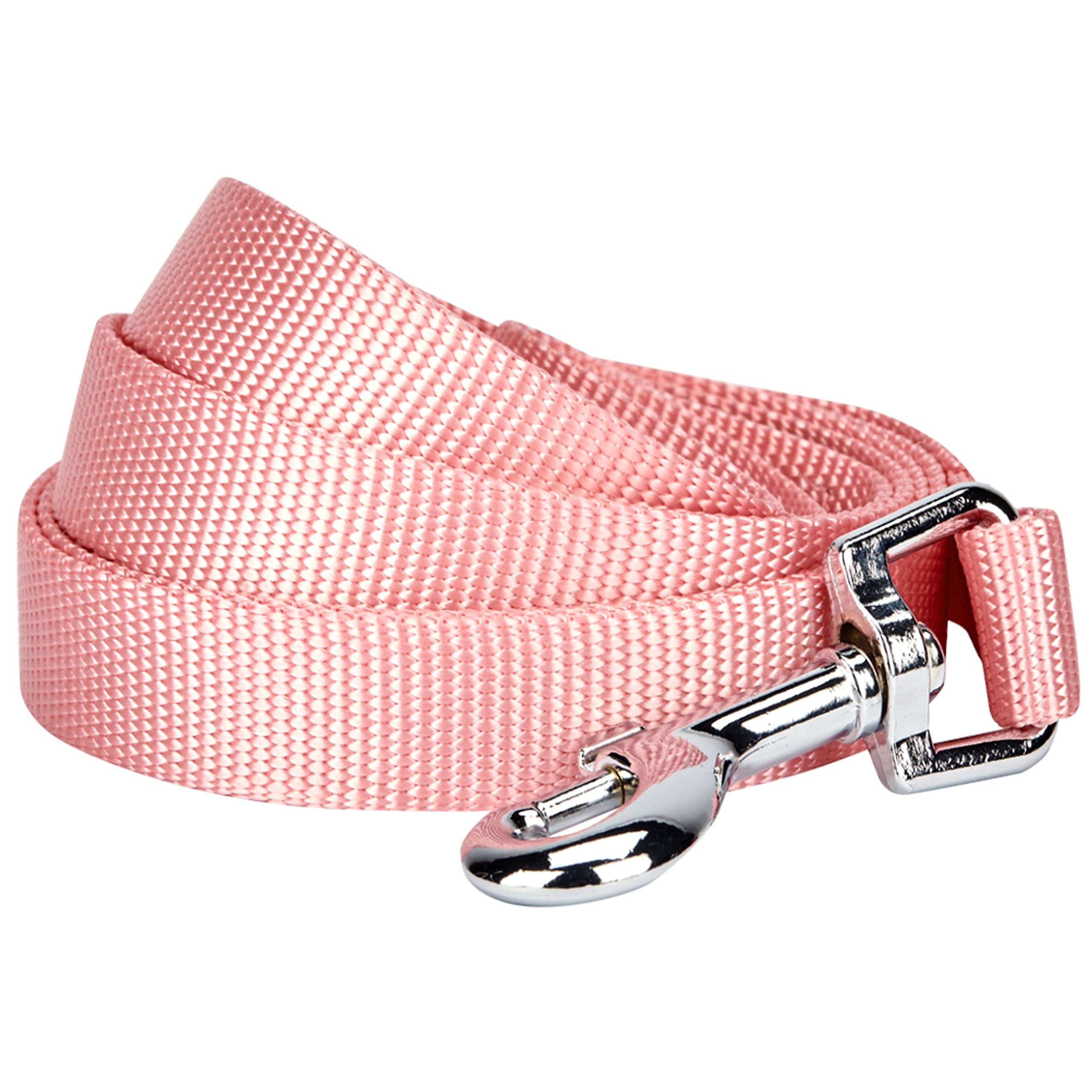 Blueberry Pet Essentials 21 Colors Durable Classic Dog Leash 4 Ft X 1', Baby Pink, Large, Basic Nylon Leashes For Dogs