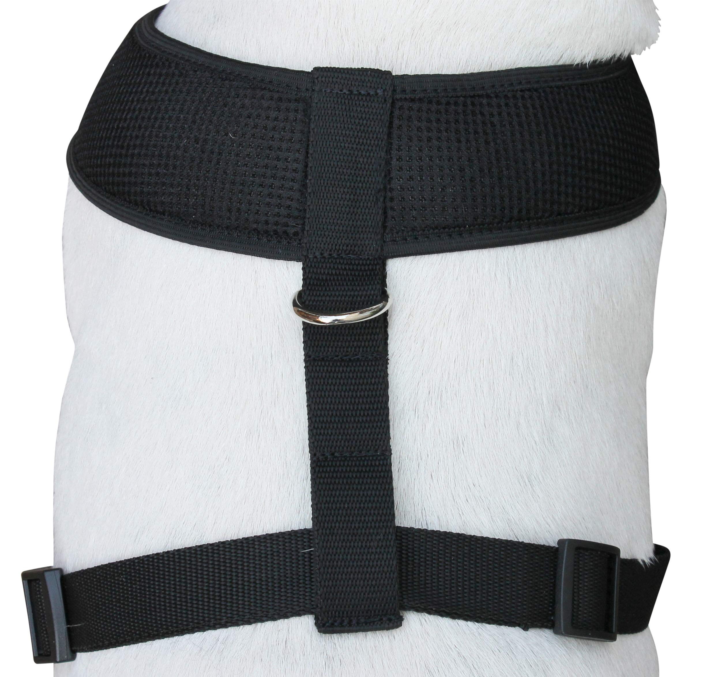 Dogs My Love Soft Mesh Walking Harness For Dogs And Puppies 6 Sizes Black (Xl (Neck Max: 17.5''; Chest Girth: 22''-27''))