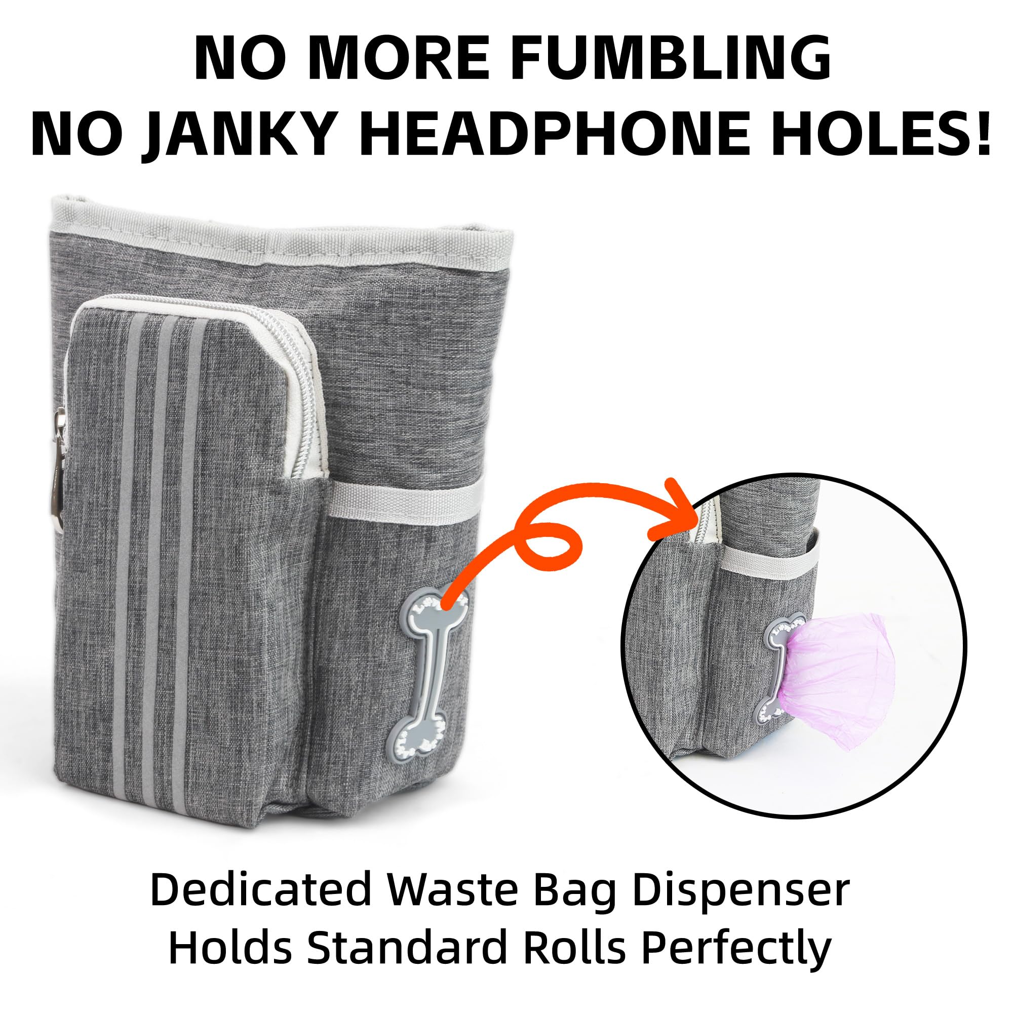 CAISATEQ Pro Dog Trainer Sling Bag: Waterproof Oxford, 1-Hand Access, w/Reflective Strips & Phone Pocket | Includes Clicker/Bowl