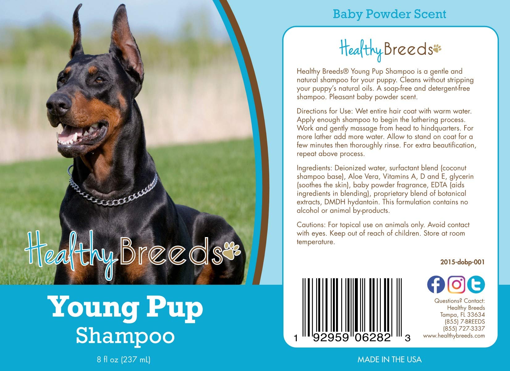 Healthy Breeds Doberman Pinscher Young Pup Shampoo 8 Oz