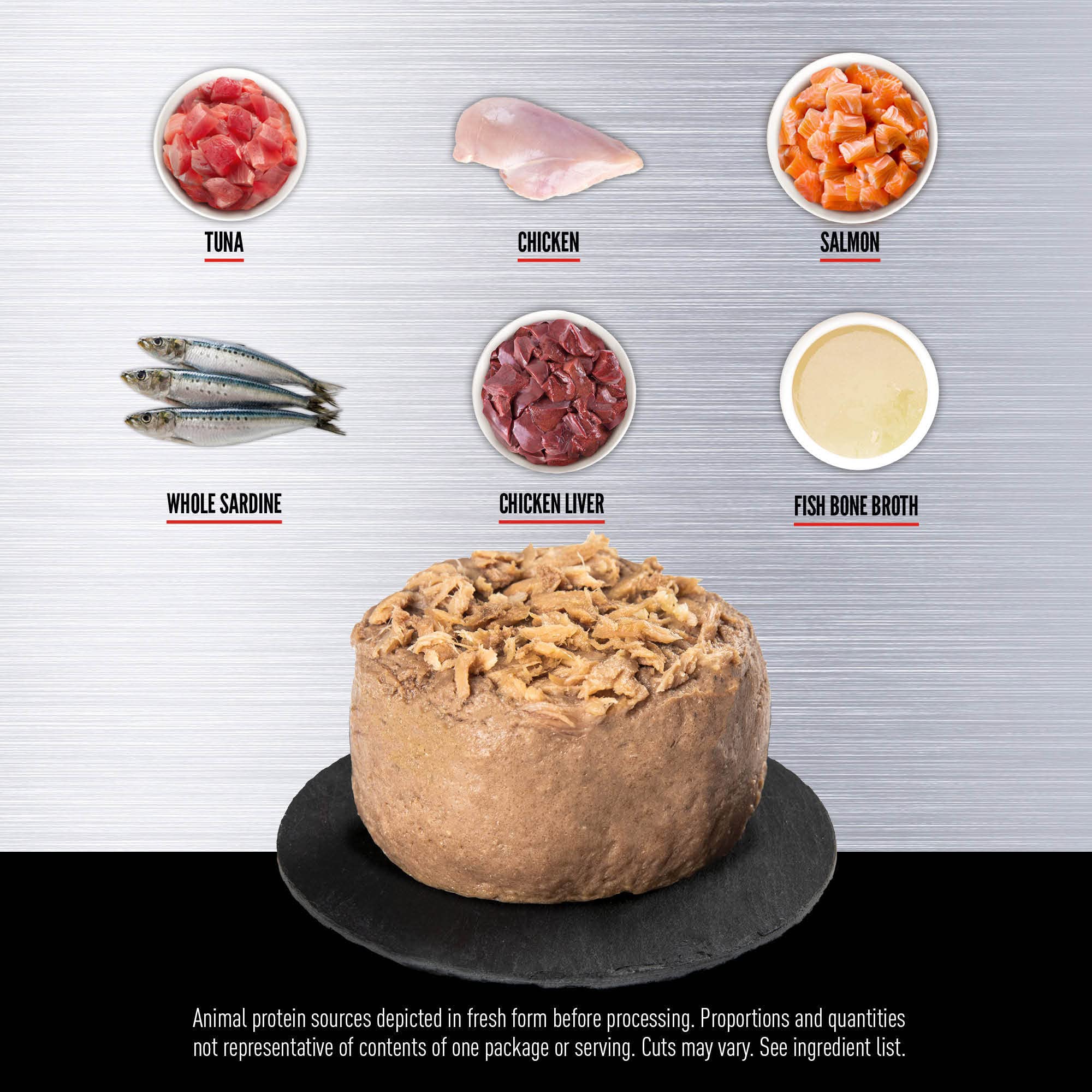 ORIJEN Premium Pate Wet Cat Food in Bone Broth Tuna Salmon & Beef Entr  e 5.5oz Cans (12 Count)