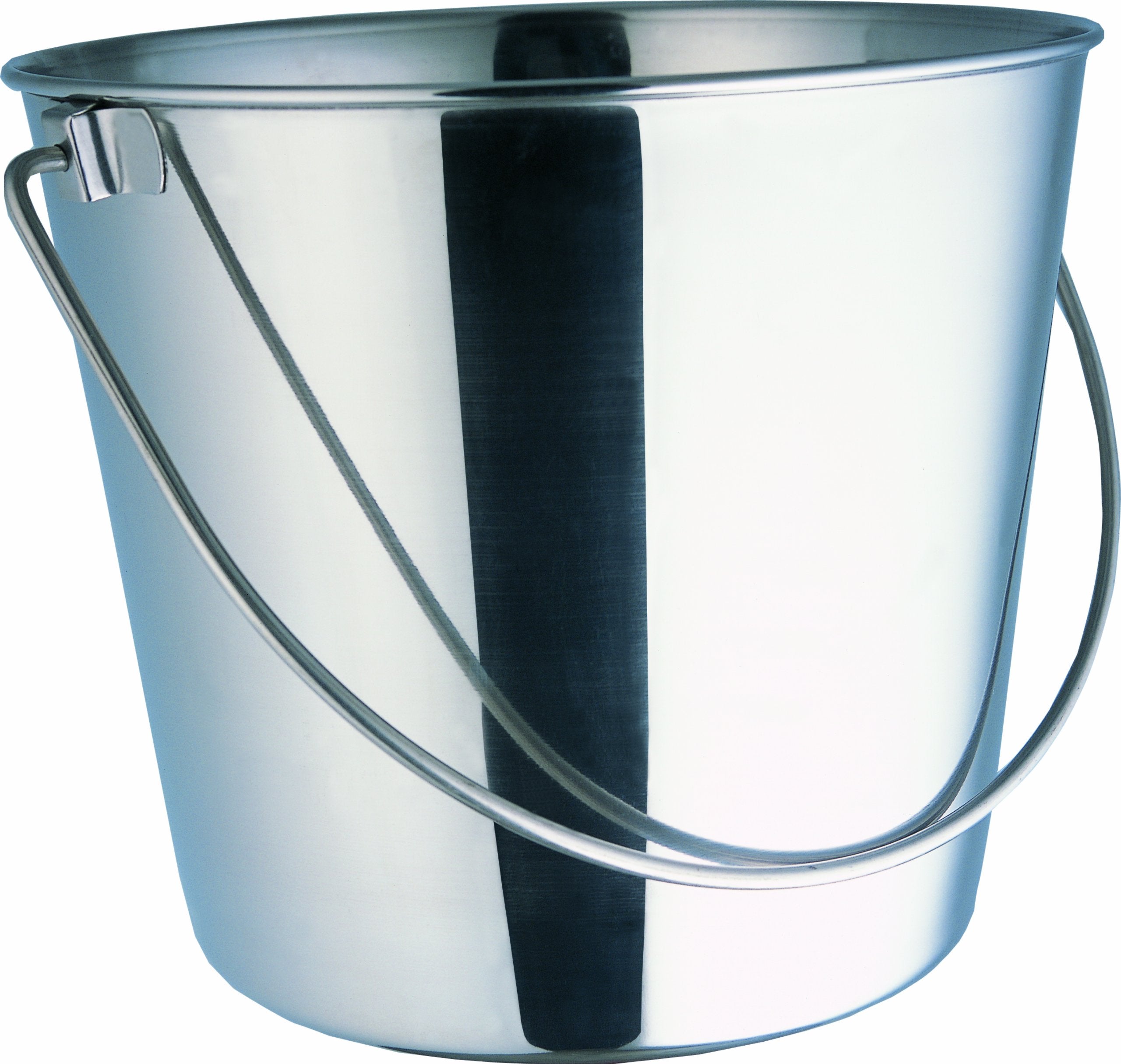 Indipets Heavy Duty Stainless Steel Pail - 13 Quart - Durable Dog Food and Water Storage
