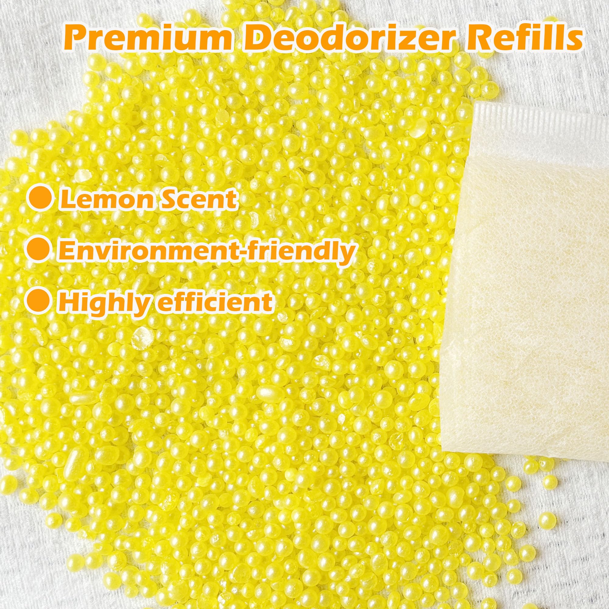 AFJWUZ 12 Pack Deodorizer Refills for Munchkin Diaper Pail, Yellow, Silica/Clay/Carbon, Model WH001