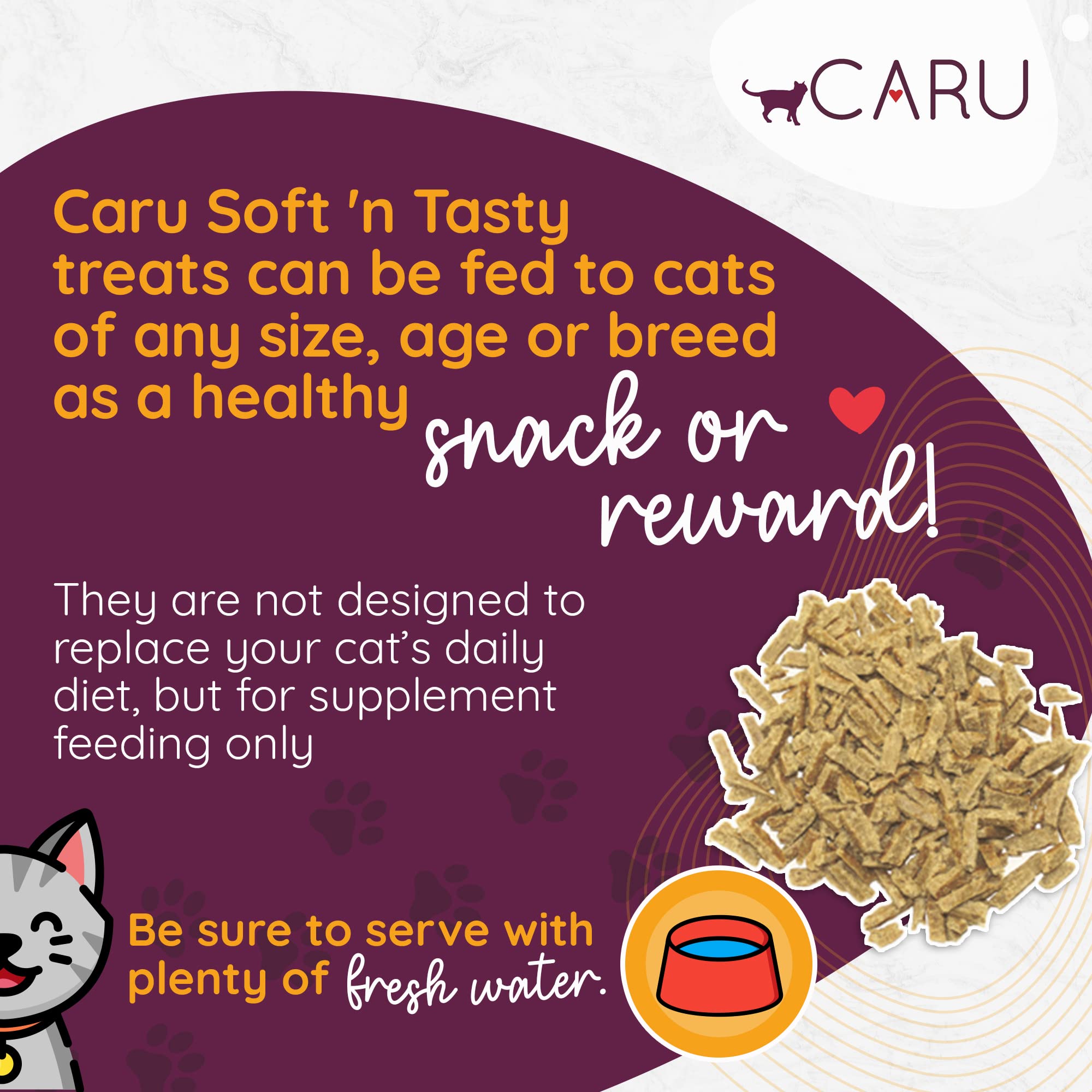 CARU - Soft n Tasty Baked Bites - Chicken Bites Cat Treats - Flavorful All-Natural Treats - 3 oz.