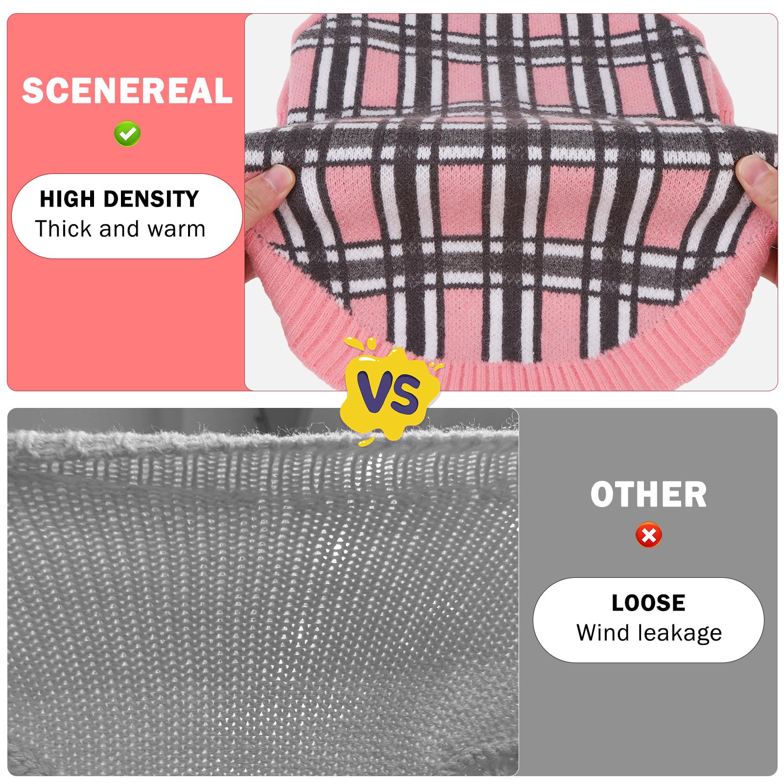 Scenereal Plaid Large Dog Sweater, Cable Knitted Pullover For Boys & Girls In Winter, Big Turtleneck Thick Warm Clothes, Outfit