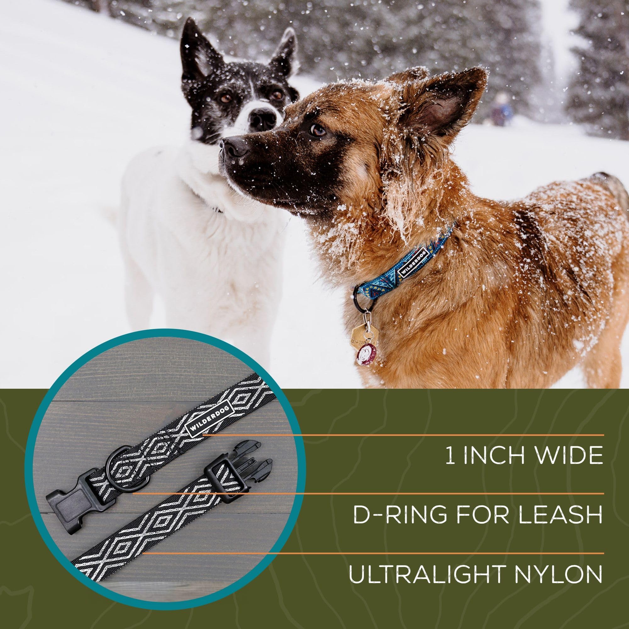 Wilderdog Ultralight Collar Series For Dogs - Large - Daybreak