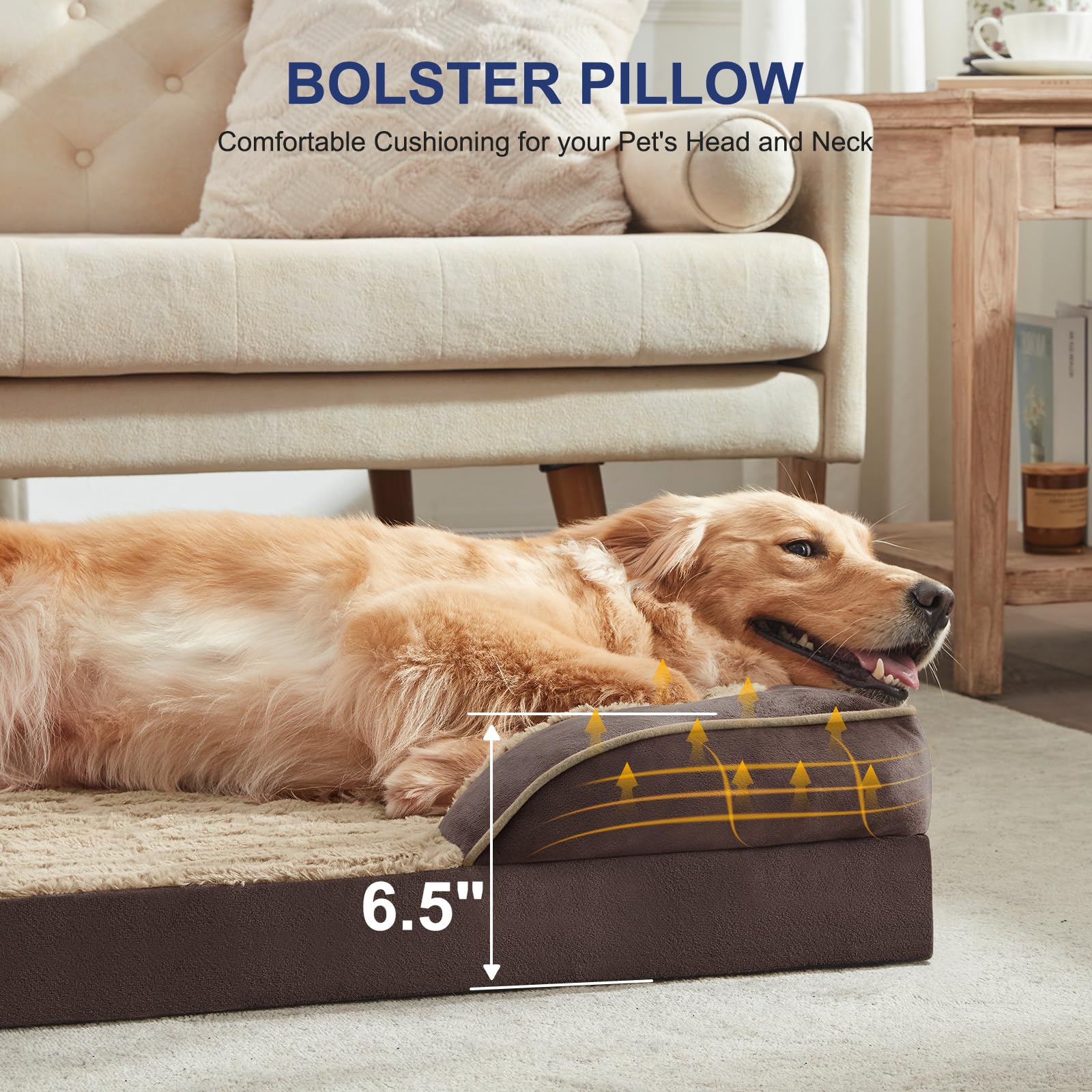 Furtime Orthopedic Dog Bed For Extra Large Dogs - Xl Washable Dog Sofa Beds Large, Supportive Foam Pet Couch Bed With Removable