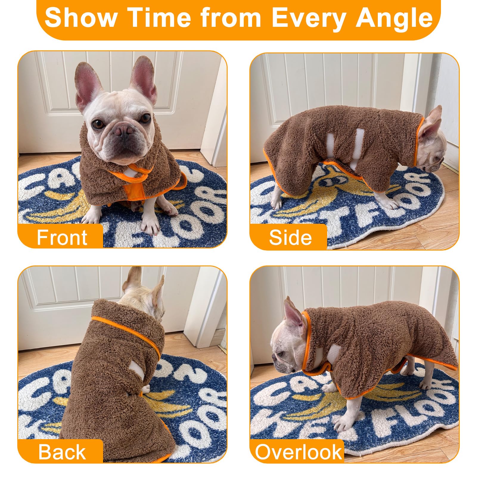 Super Absorbent Dog Bathrobe Towel For Large Dogs - Quick Drying Robe After Bath, Soft And Adjustable Coat To Keep Warm (S-Xxl)