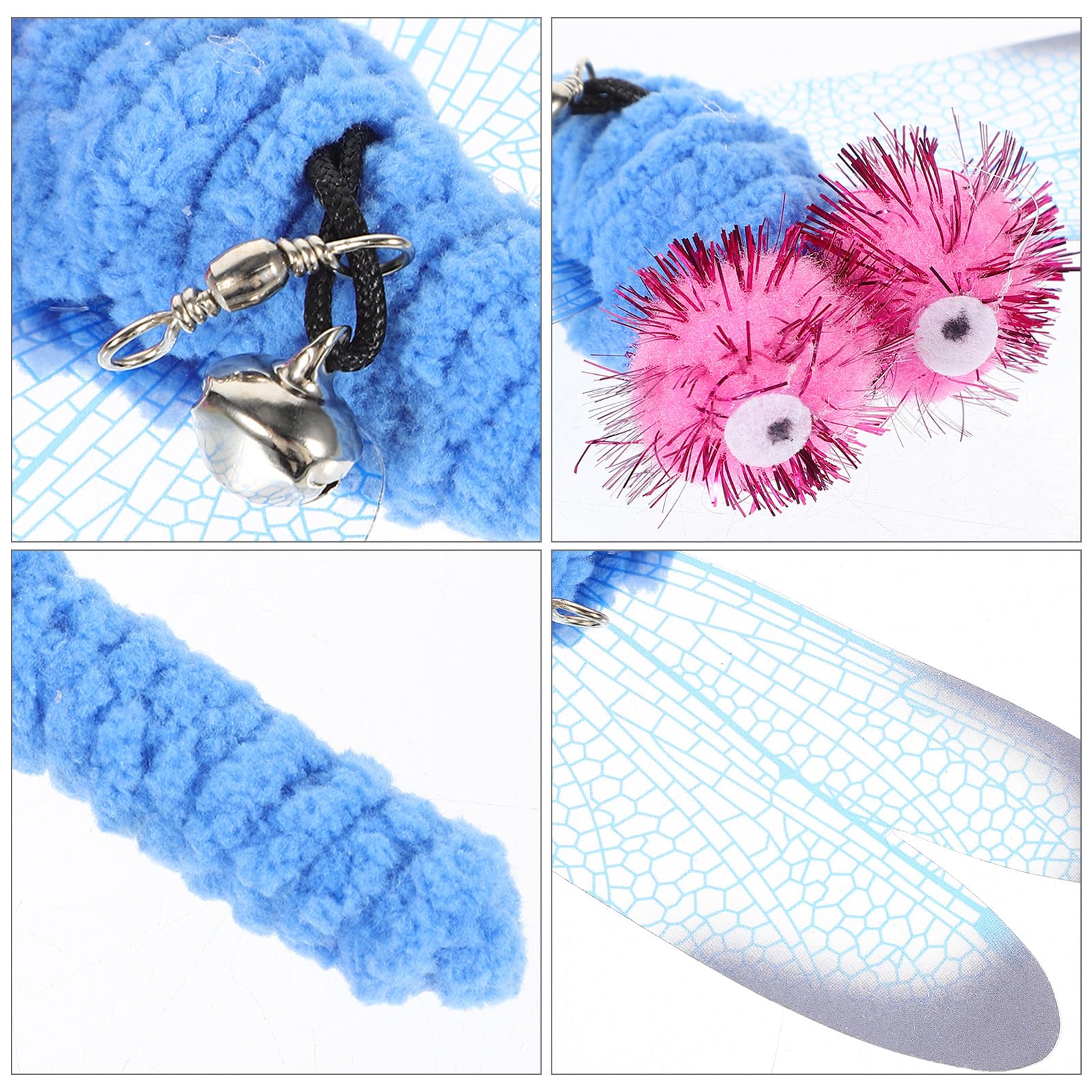Ueetek 5 Pcs Replacement Dragonfly For Interactive Cat And Kitten Toy Wands