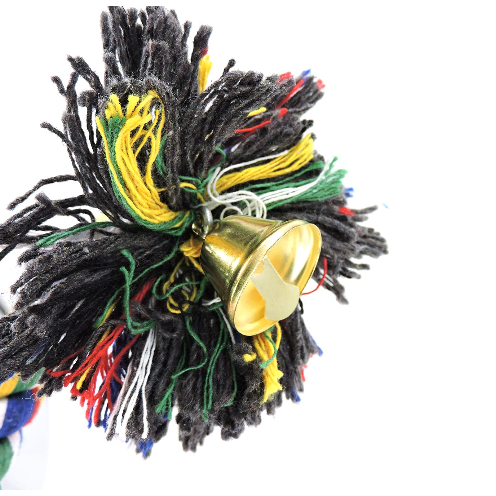 Wishlotus Bird Perches, Parrot Colorful Climbing Rope Swing Toys Parrot Stand With Bell And Hanging Clip For Parrots, Budgies, M