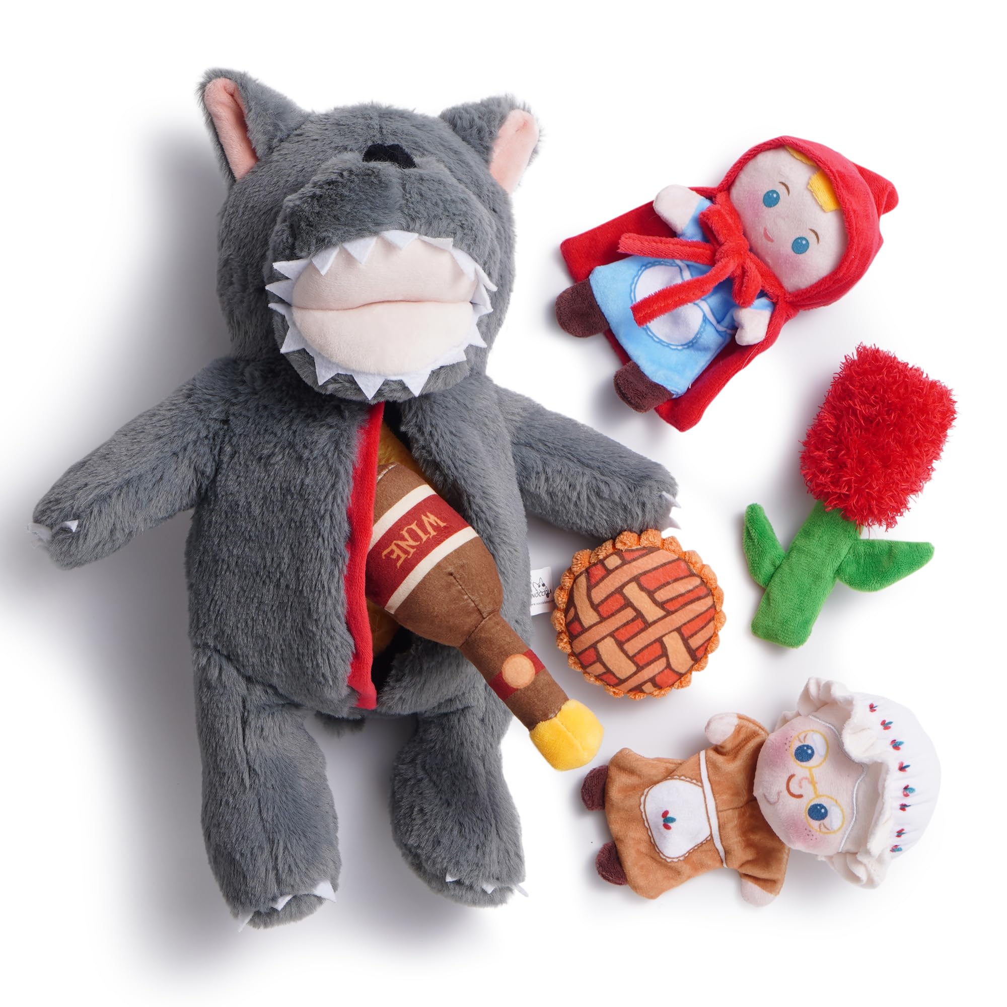 Nocciola Fairy Tale Squeaky Dog Toys, Cute Interactive Plush Stuffed Hide And Seek Cognitive Puzzle Puppy Crinkle Chew Toy For S