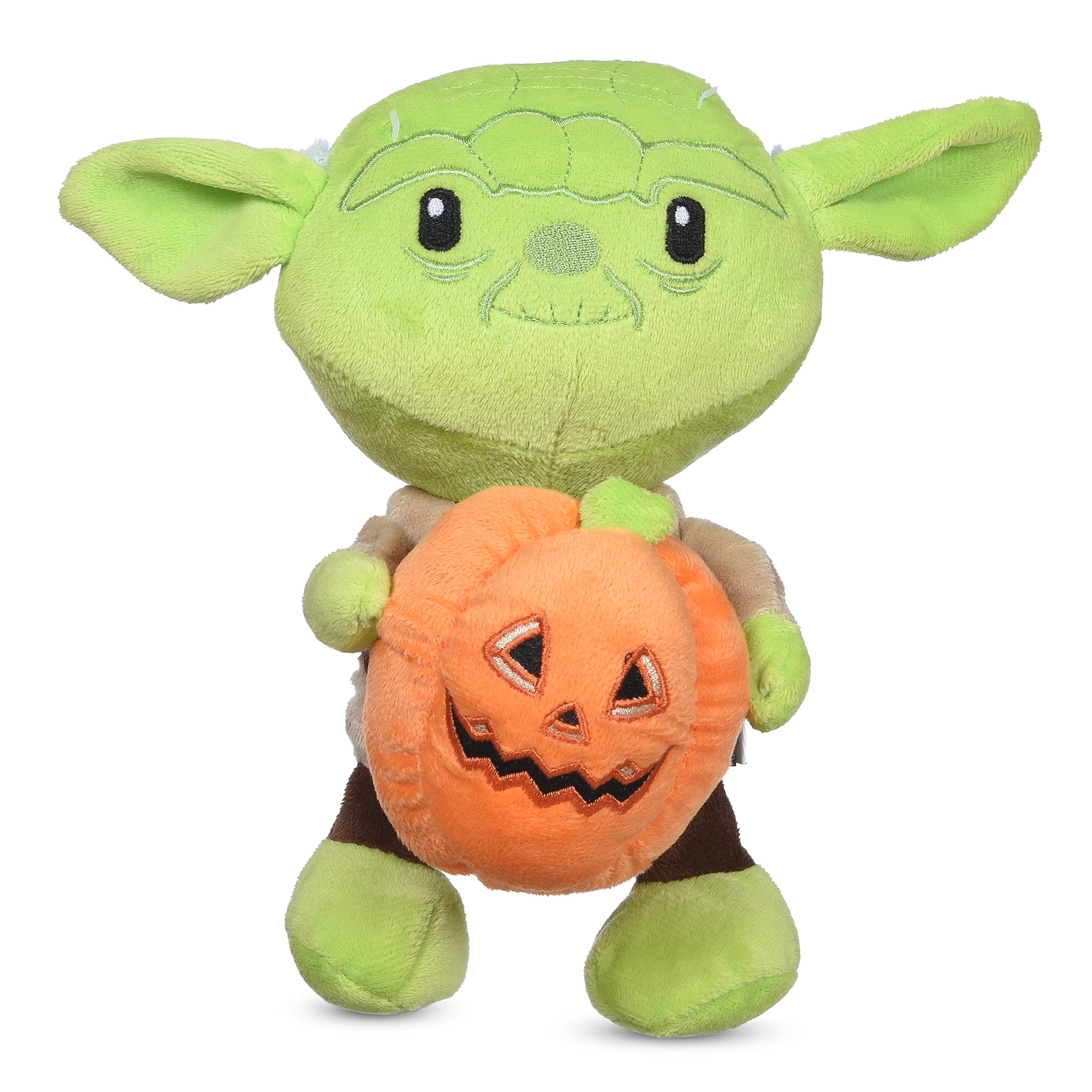 STAR WARS Halloween Yoda Pumpkin 9 Inch Squeaky Plush Pet Toy | Pets Squeaky Toy, Plush Dog Toys, Yoda Plush Toy, Yoda Stuffed T
