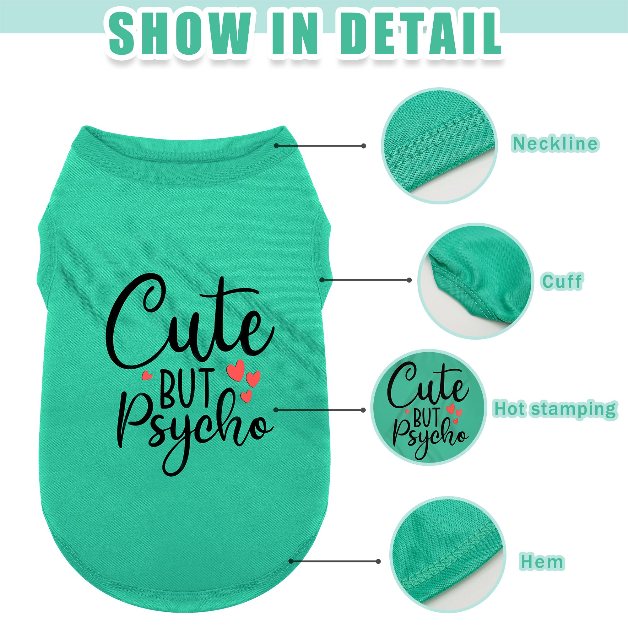 Expressive Polyester Dog Shirt Vest: Soft And Lightweight Puppy Shirt For Small And Medium Dogs, Featuring The Playful 'Cute But