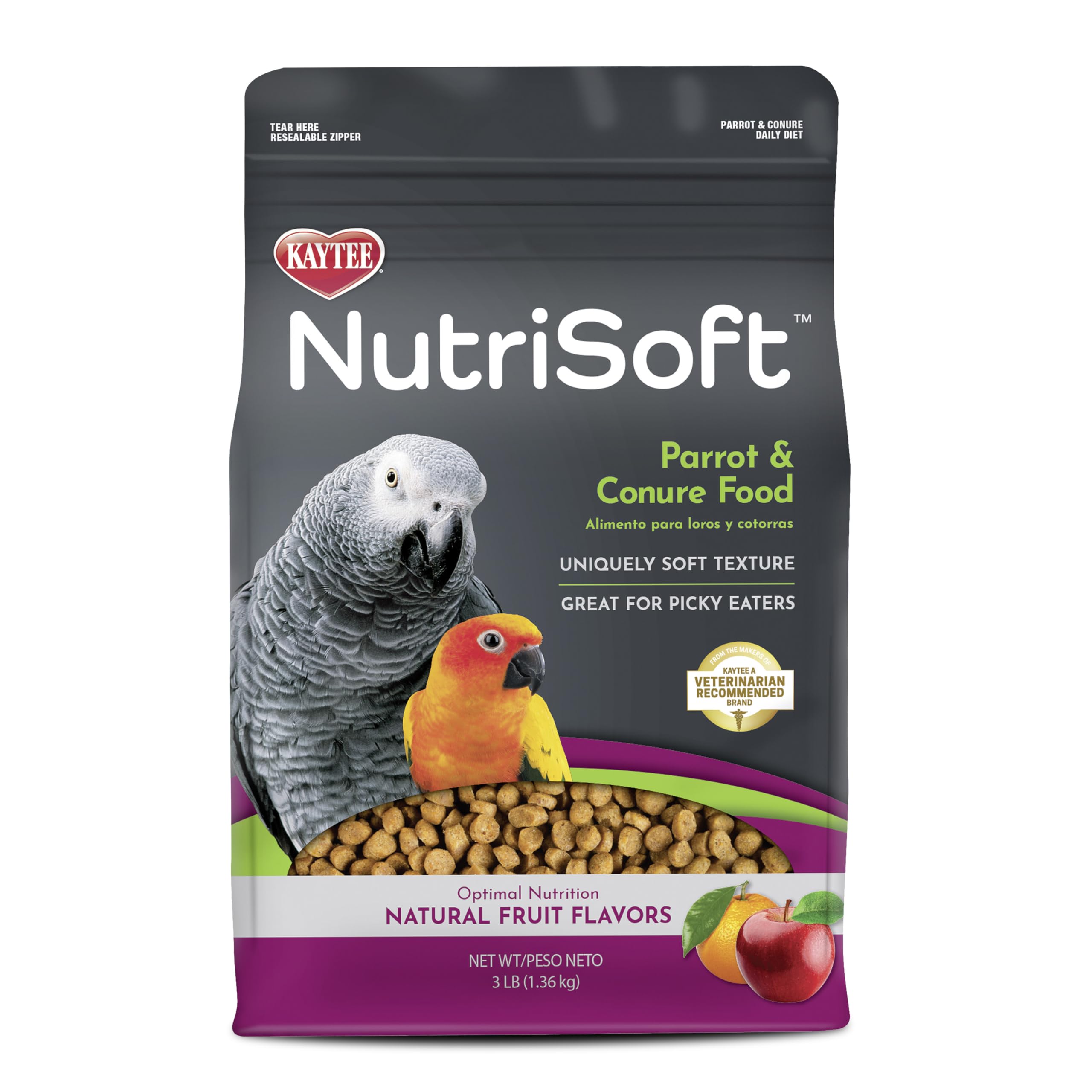 Kaytee NutriSoft Conure and Parrot Food - 3 lb
