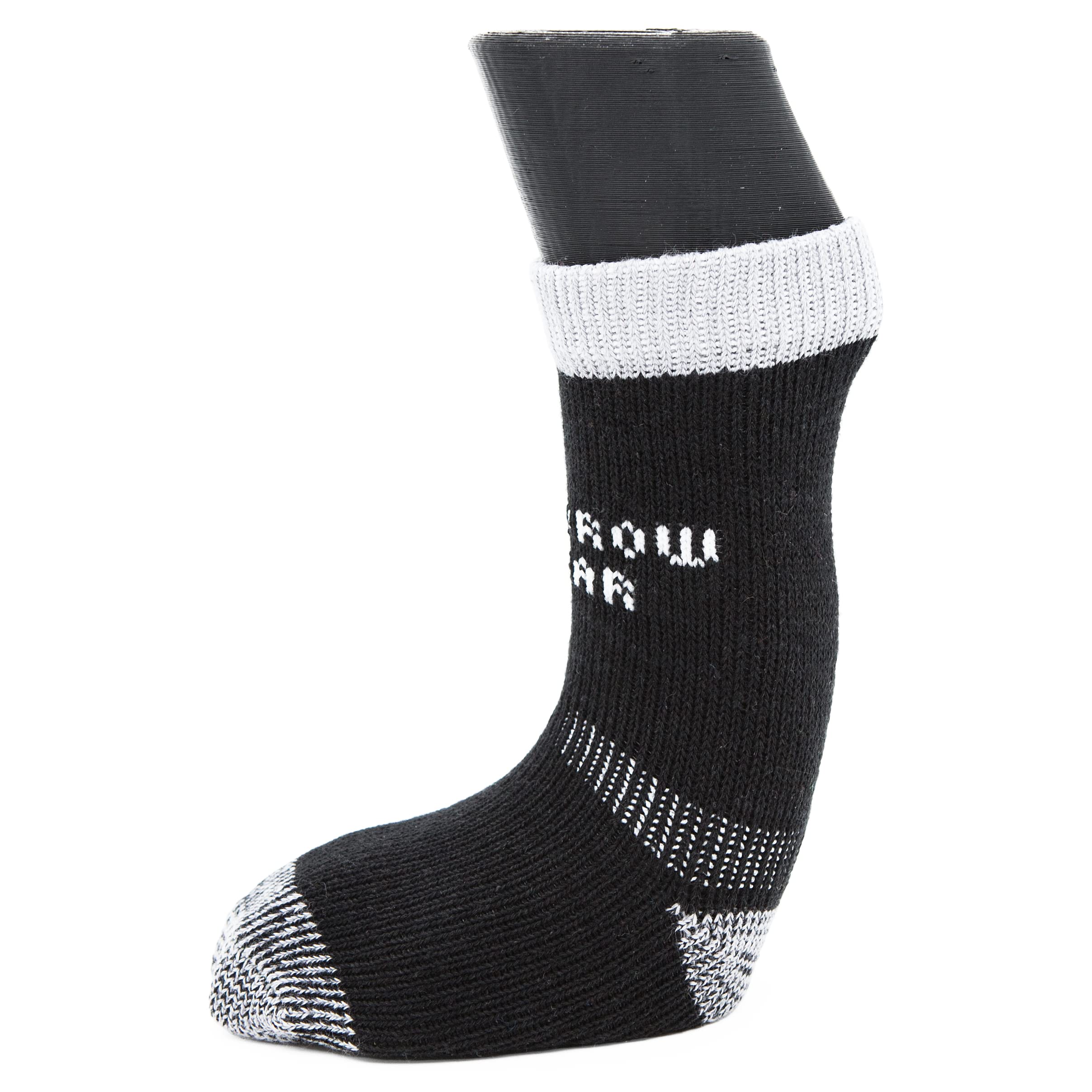 Woodrow Wear, Power Paws Greyhound Edition Reinforced Foot Dog Socks, Black Grey, M, Fits 40-70 pounds