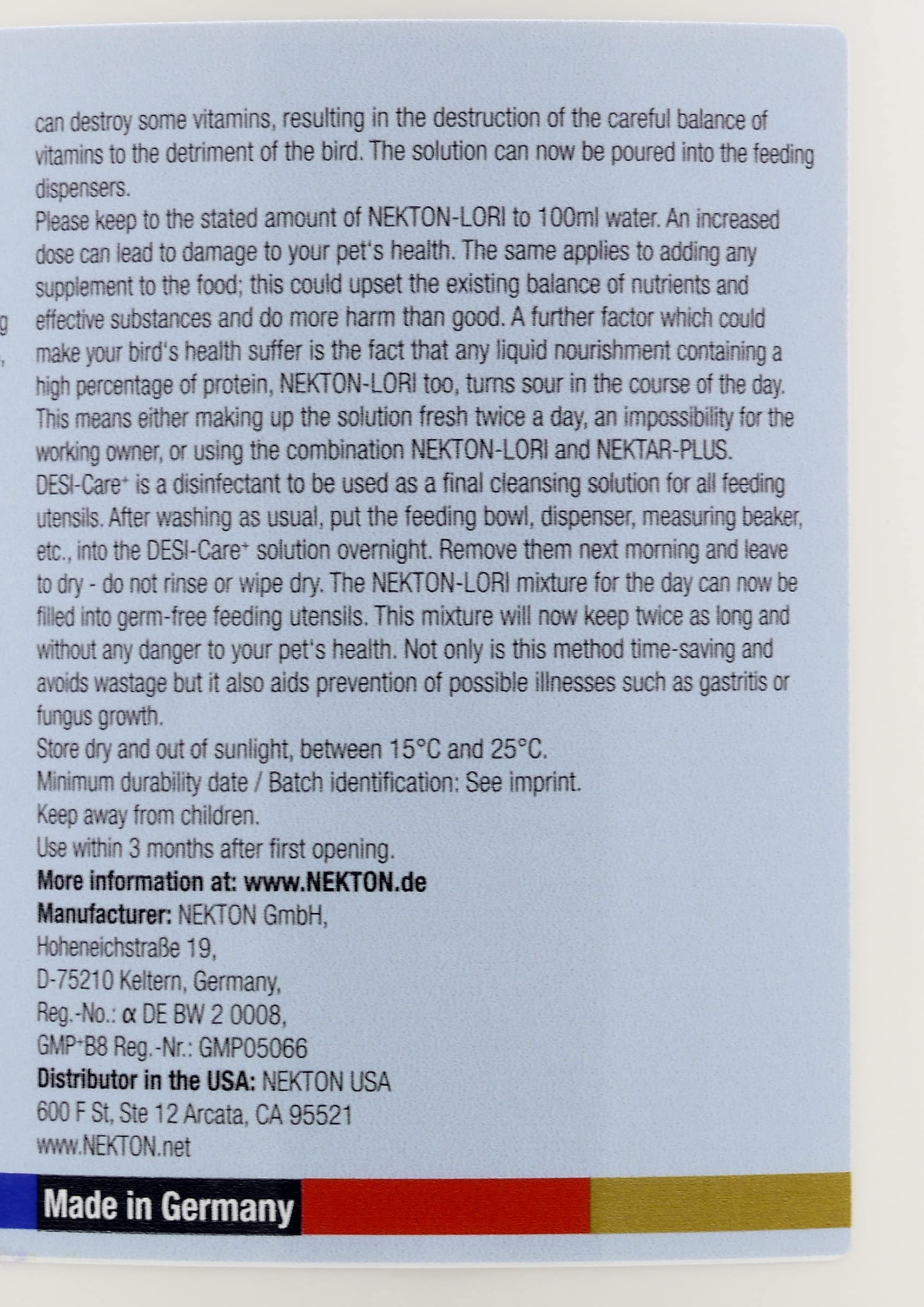 Nekton Lori Complete Lory Bird Diet, 3000gm