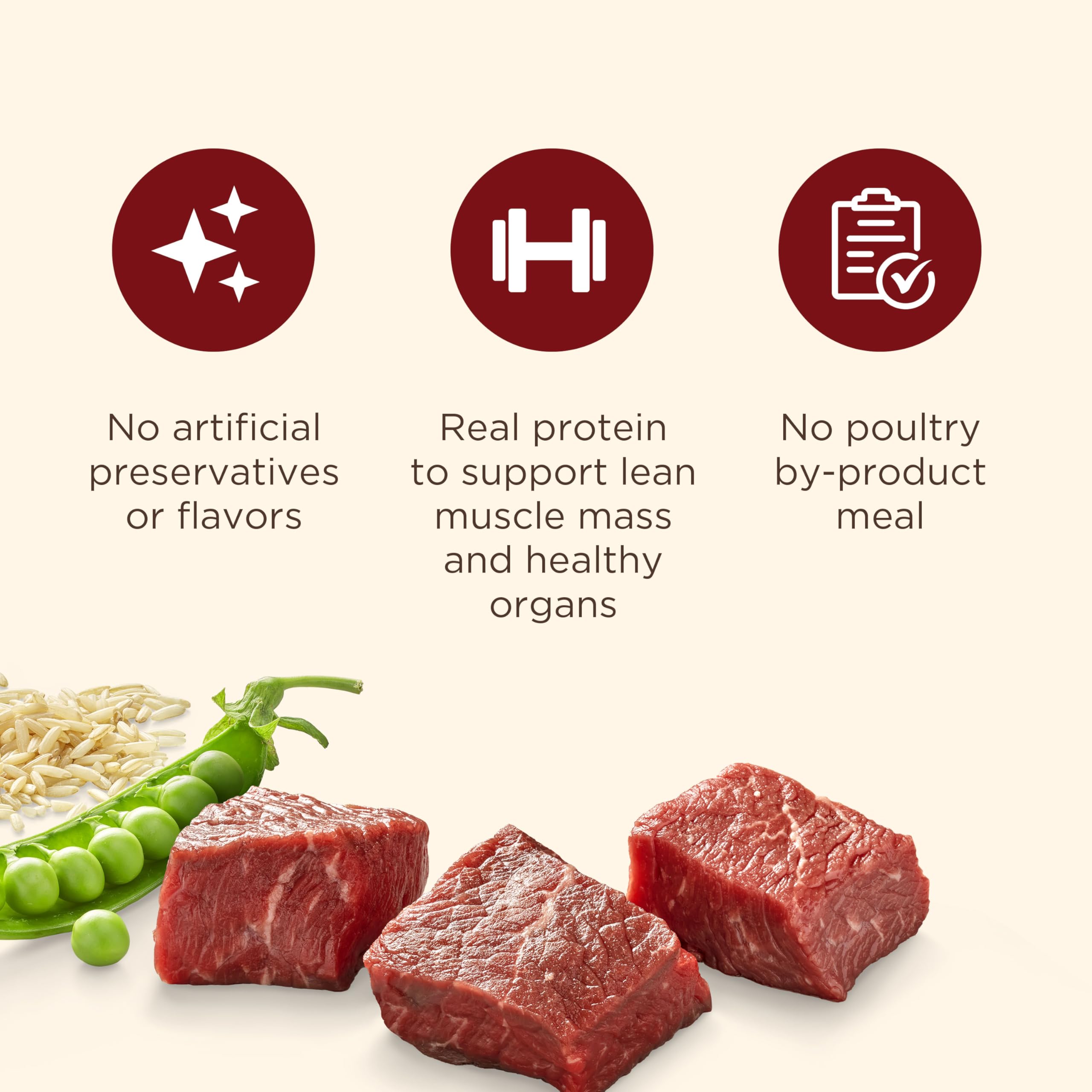 Nutrish Real Beef, Pea & Brown Rice Recipe Whole Health Blend Dry Dog Food, 28 lb. Bag (Rachael Ray)