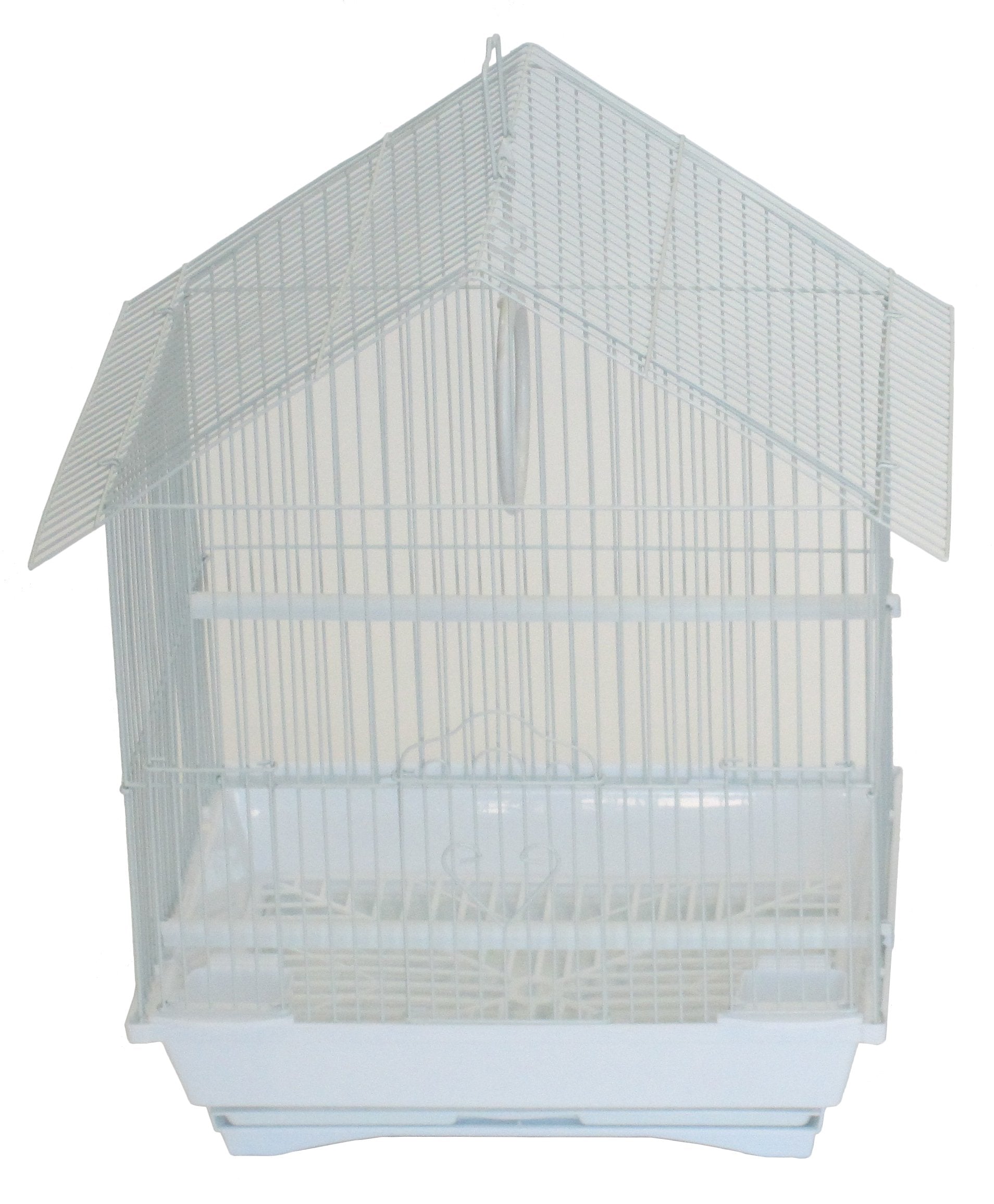 Yml A1314Mwht House Top Style Small Parakeet Cage, 13.3'' X 10.8'' X 17.8''