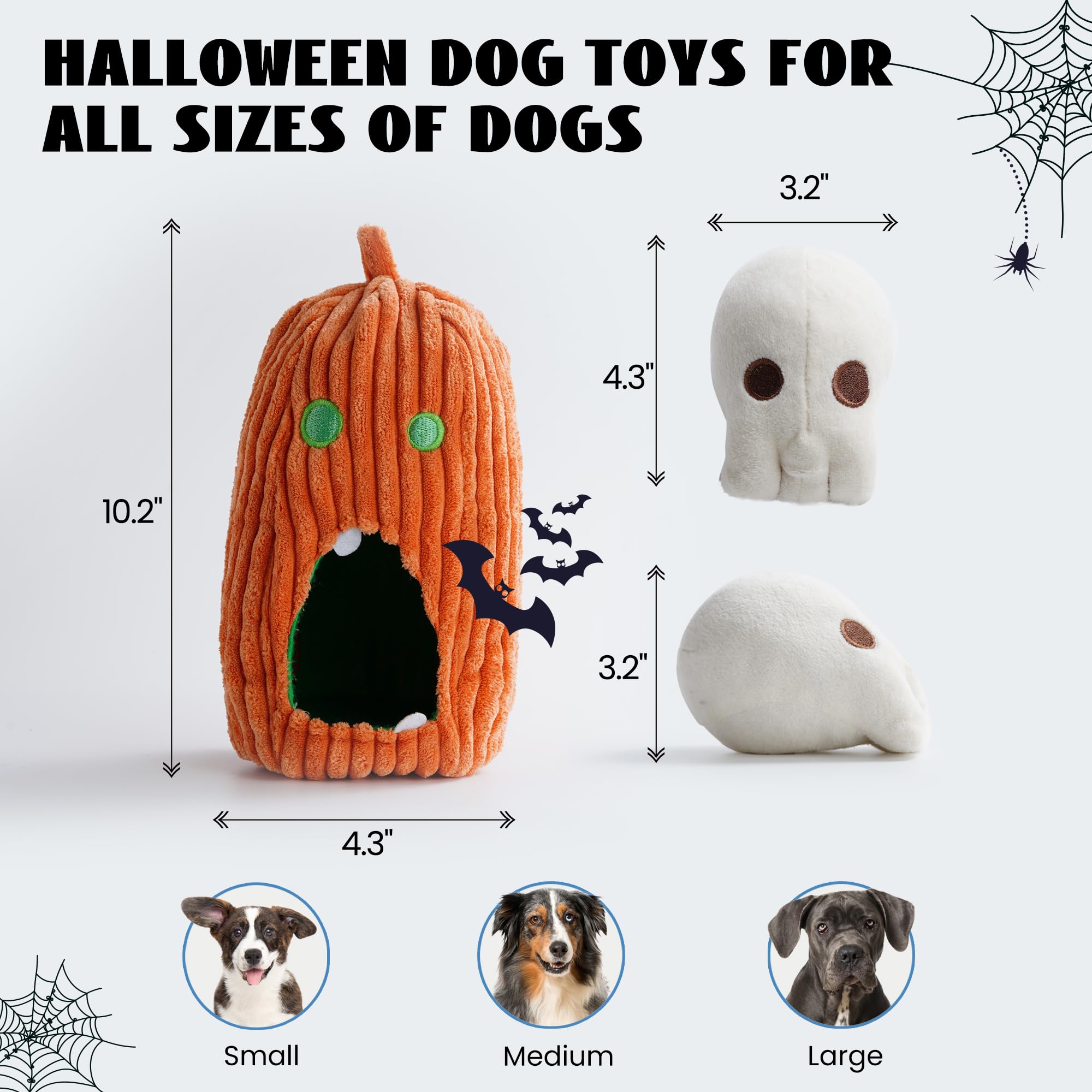 Nocciola 4 Pcs Small Dog Toys, Puppy Dog Toys To Keep Them Busy, Durable Plush Dog Toys For Small Medium Size Dogs, Funny Dog Sq