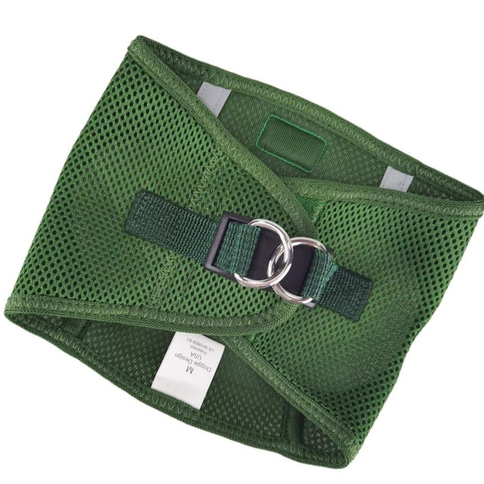 Doggie Design No Choke Dog Harness - Simple Step-In And Go Dog Vest For Small, Medium, And Large Breeds - Breathable Mesh Polyester Pet Harness - Dark Forest Green - M