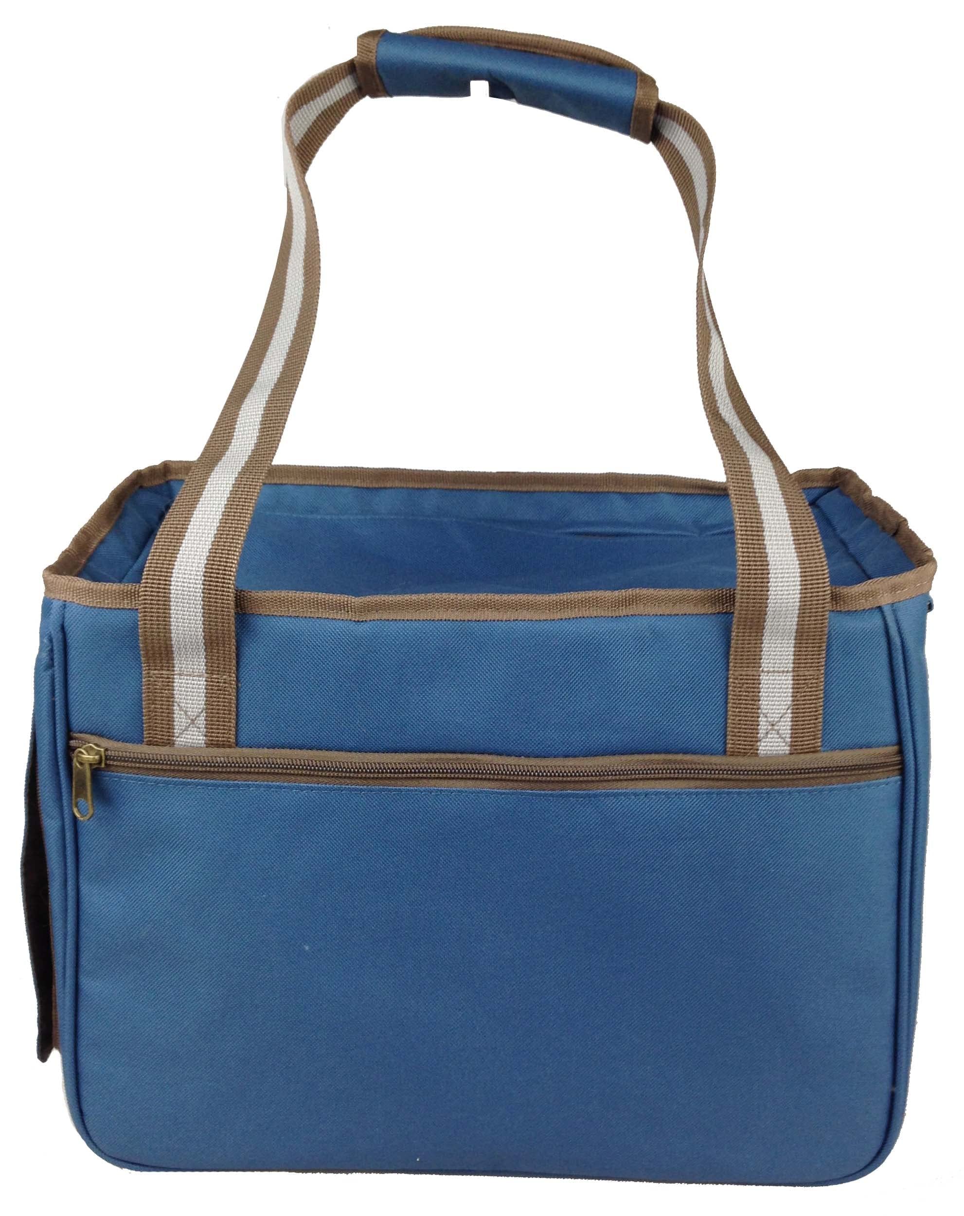 Pet Life Dual-Pocketed Fashion Airline Pet Carrier With Included Shoulder Straps And Dual-Top Mesh Zippers - Dog Carrier For Small And Medium Dogs