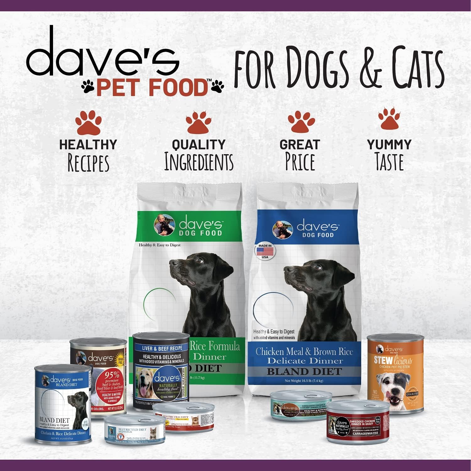 Daves Pet Food Grain Free Wet Canned Cat Food (Turkey), Made in USA Naturally Healthy, Added Vitamins & Minerals, Gluten-Free,