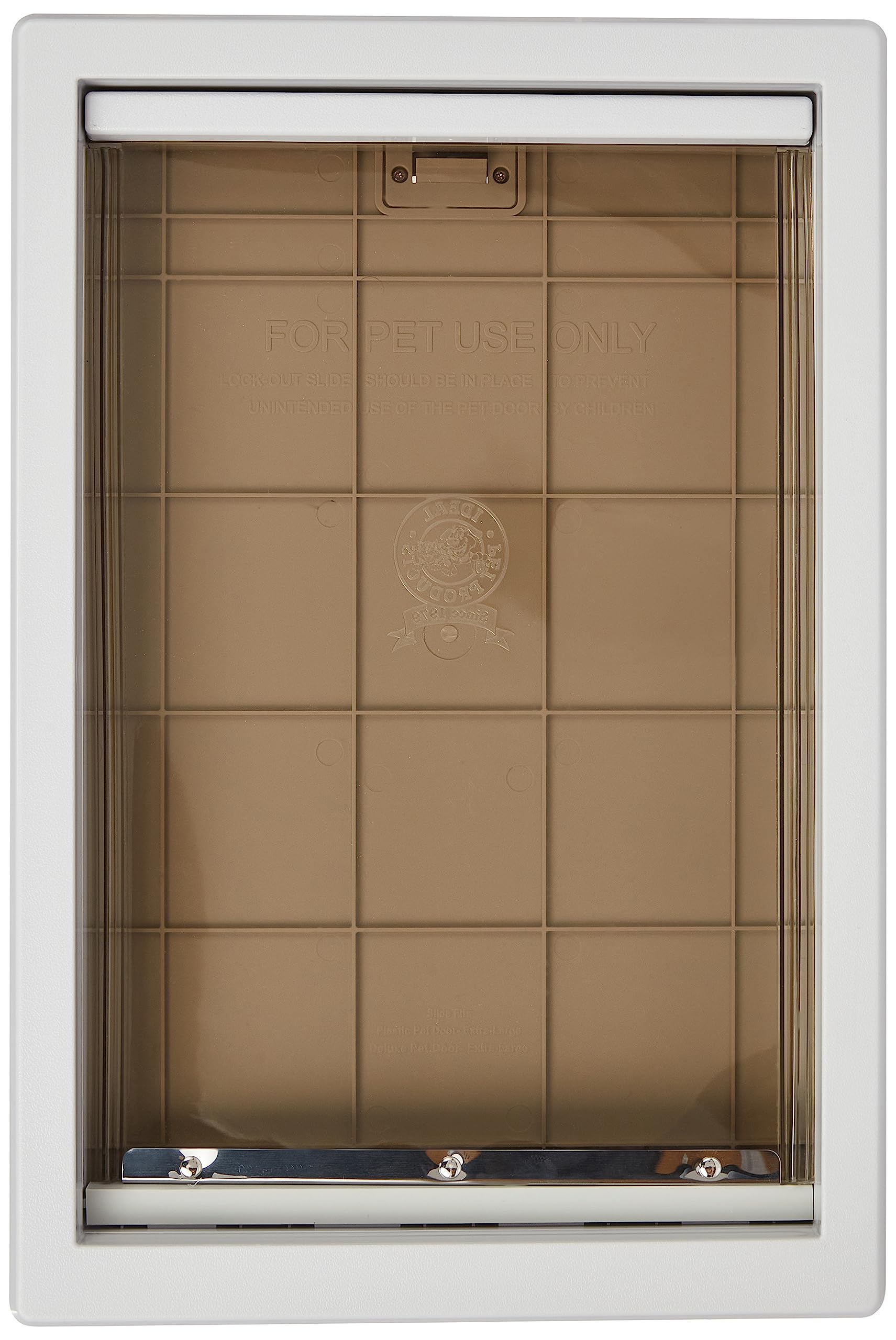 Ideal Pet Products Designer Series Plastic Pet Door With Telescoping Frame, Extra Large, 10.5' X 15' Flap Size