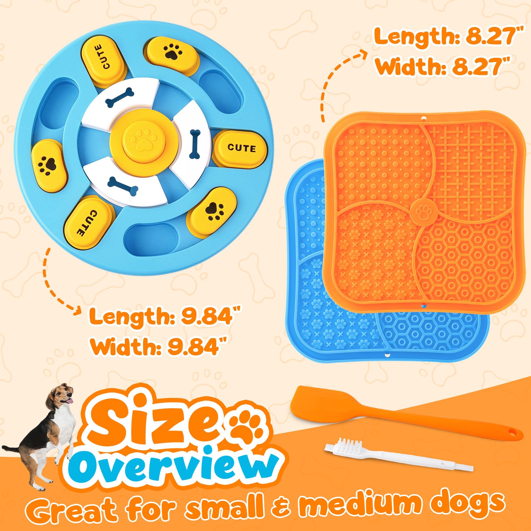 Eefitoys Advanced Dog Puzzle Toys for IQ Training & Mental Stimulation,Dog Lick Mat with Suction Cups for Anxiety Relief and Kee