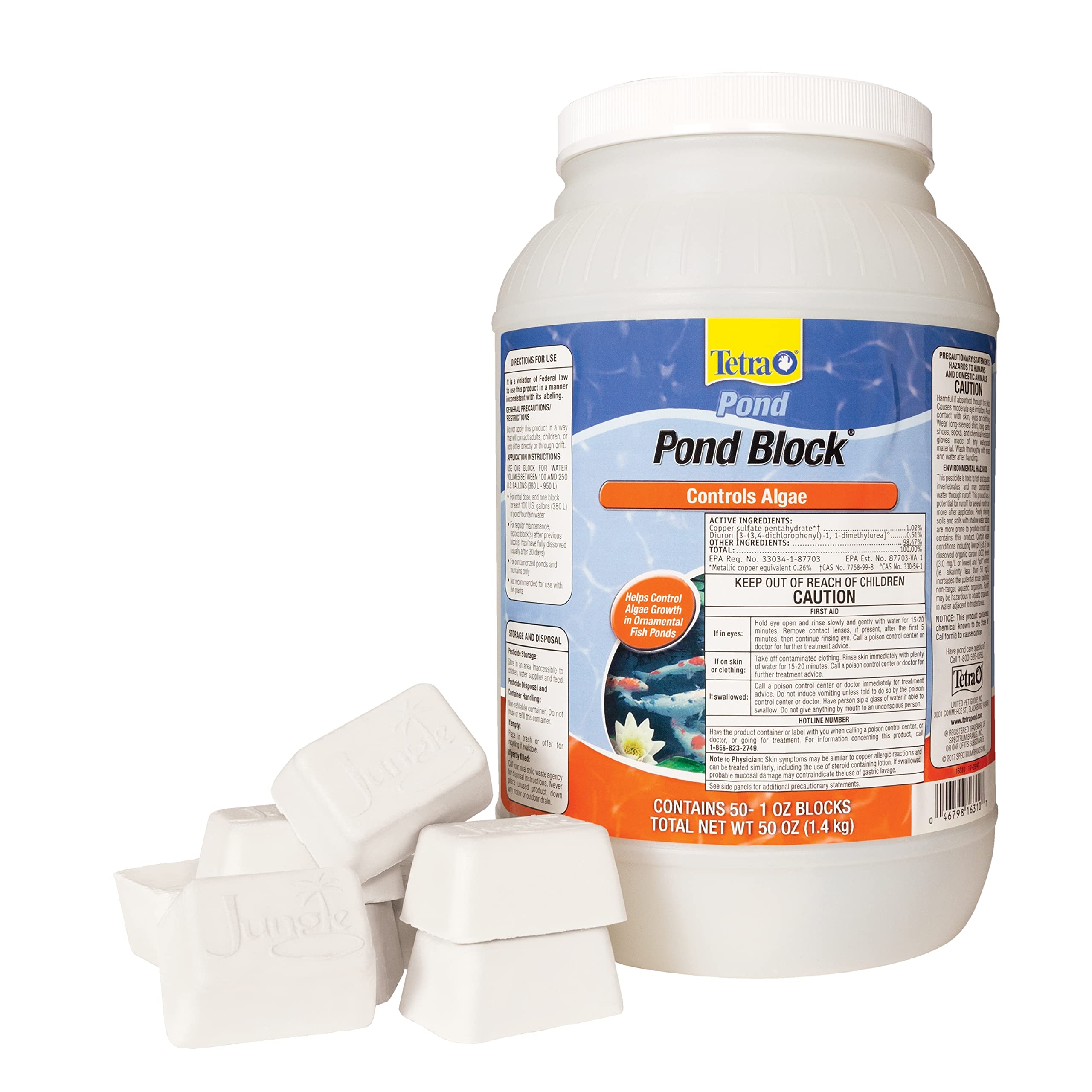 TetraPond Pond Block 50 count Helps control Algae growth in Ornamental Fish Ponds