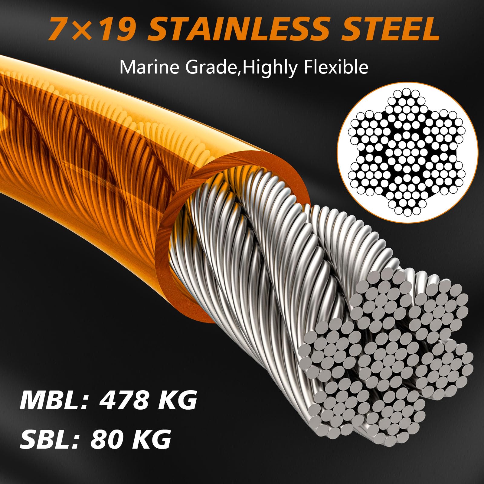 Xiaz Dog Tie Out Cable 20Ft, Dog Chain For Yard, 8/10/15/20/30/50Ft Heavy Duty Pet Runner Tether Chain Leads Outside For Small M