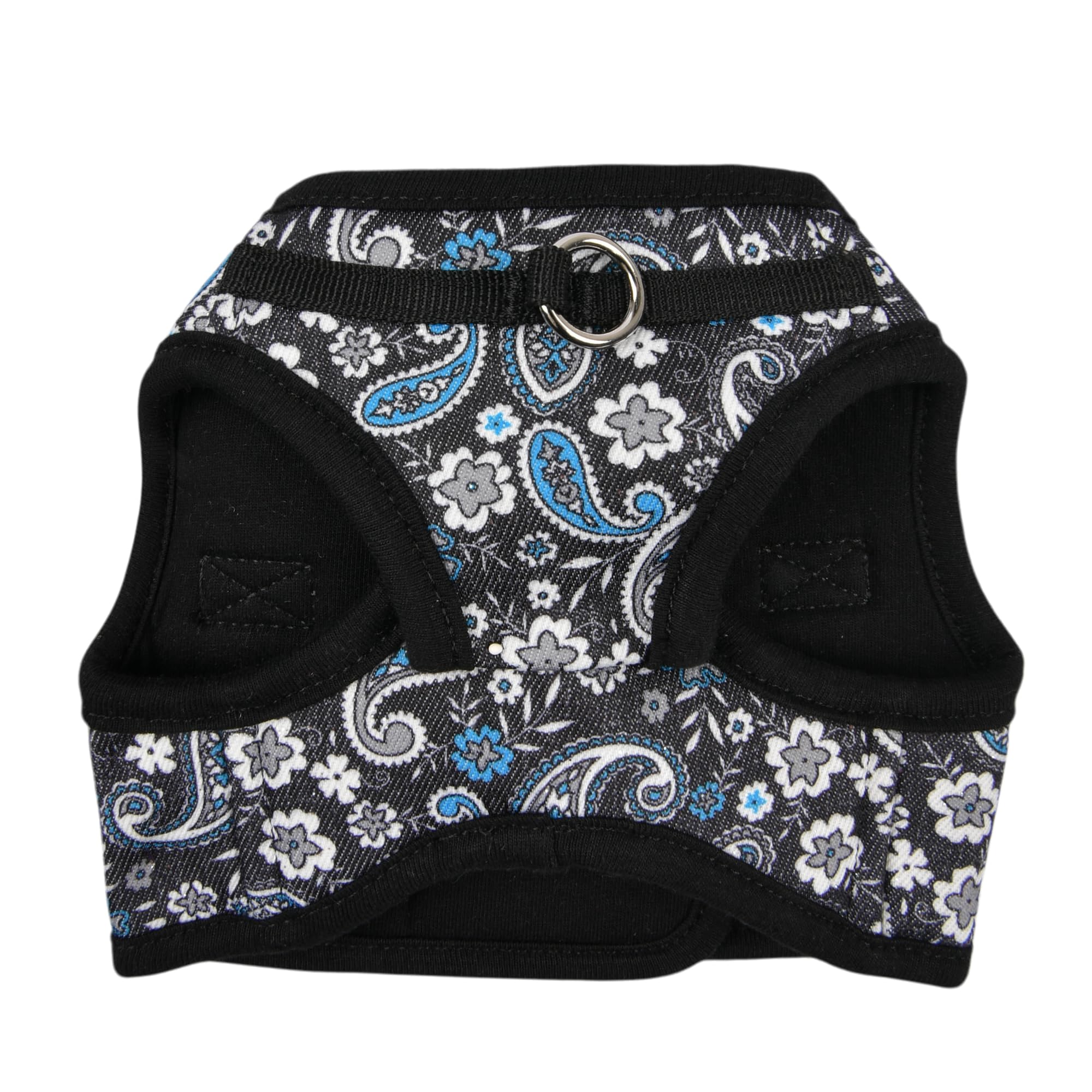 Puppia Cynthia Dog Vest Harness B (Step-In) Fashionable Paisley Pattern Spring Summer Harness For Small And Medium Dogs, Black,
