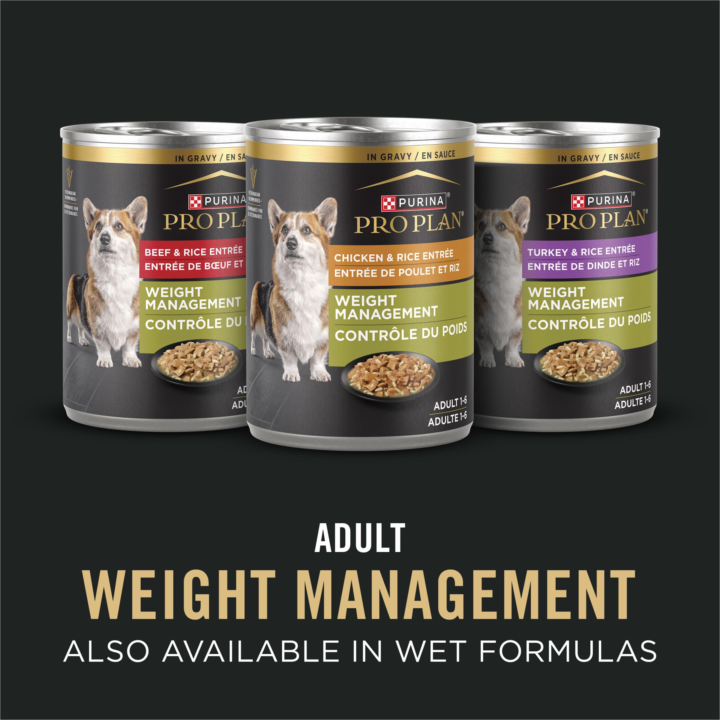 Purina Pro Plan Adult 7 Plus Weight Management Shredded Blend Chicken and Rice Formula Senior Dog Food - 6 lb. Bag