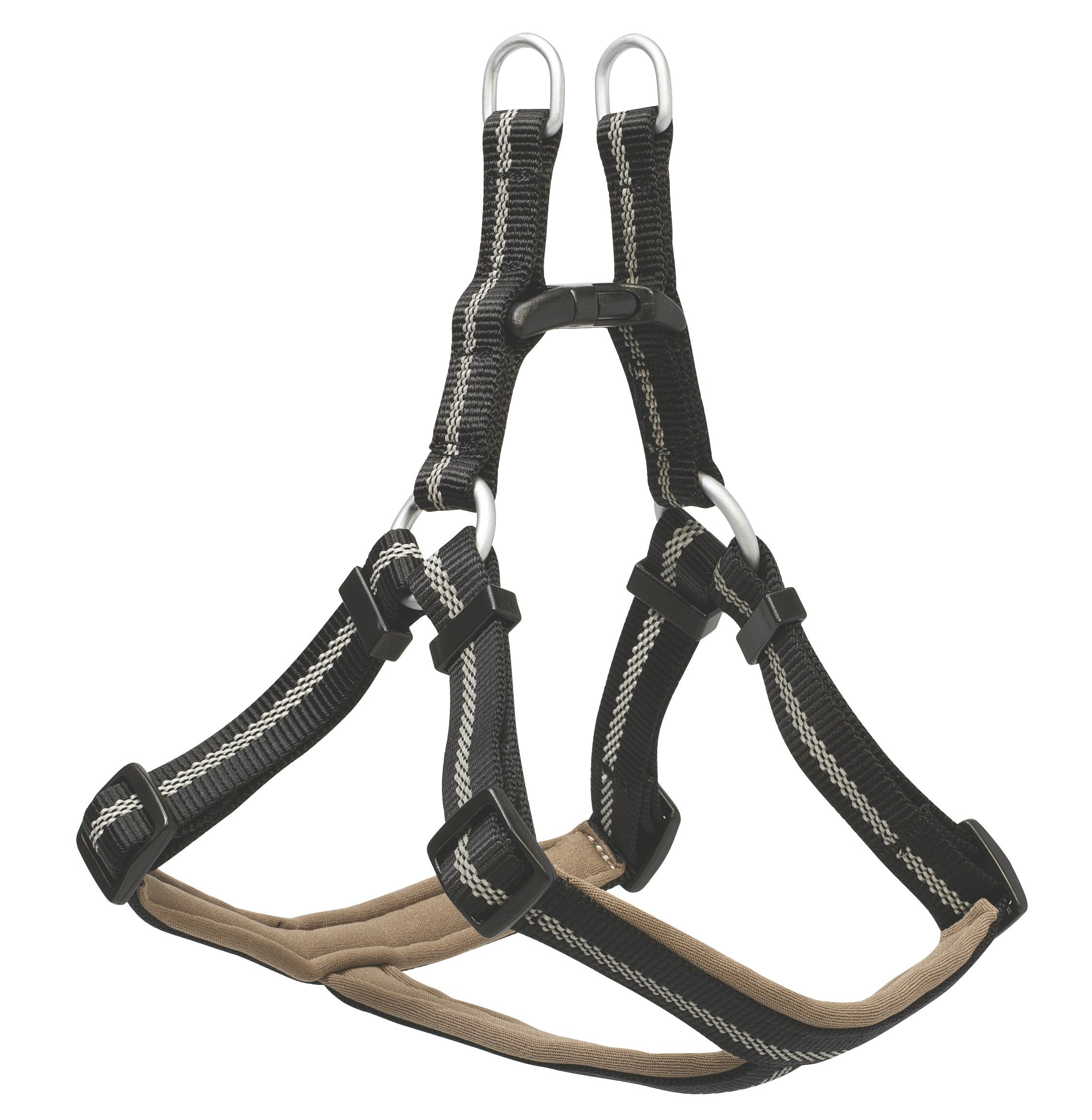 Terrain D.O.G. Reflective Neoprene Lined Harness, Black, Large, 20-33 inch Girth Size
