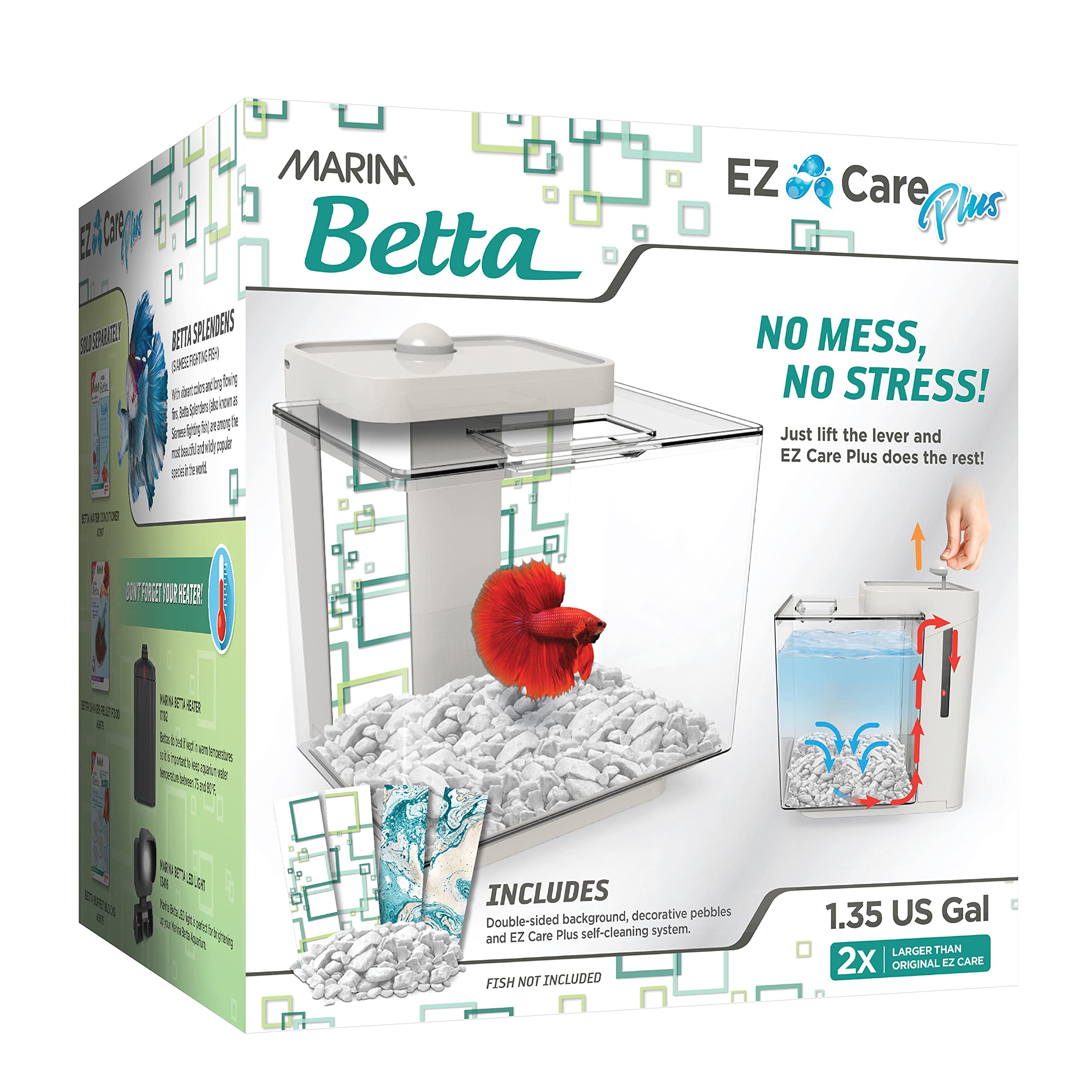 Marina Betta Ez Care Plus Aquarium Kit 1.35 Gallons