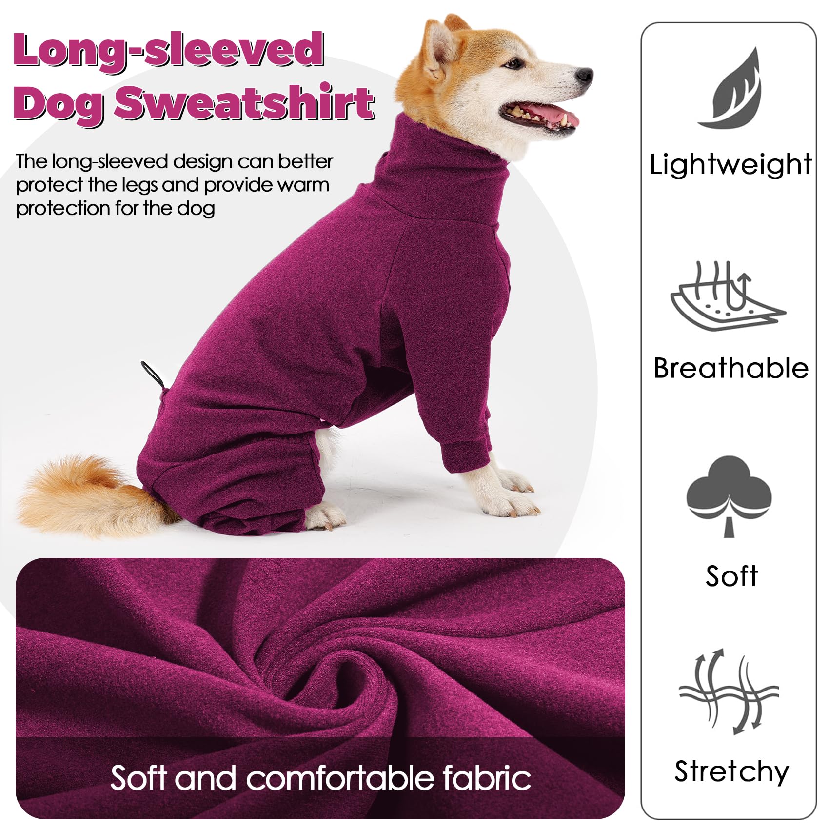 Dotoner Pullover Dog Sweater High Collar with Leash Hole Cold Weather Vest for Dogs Dog Winter Clothes for Indoor and Outdoor Us