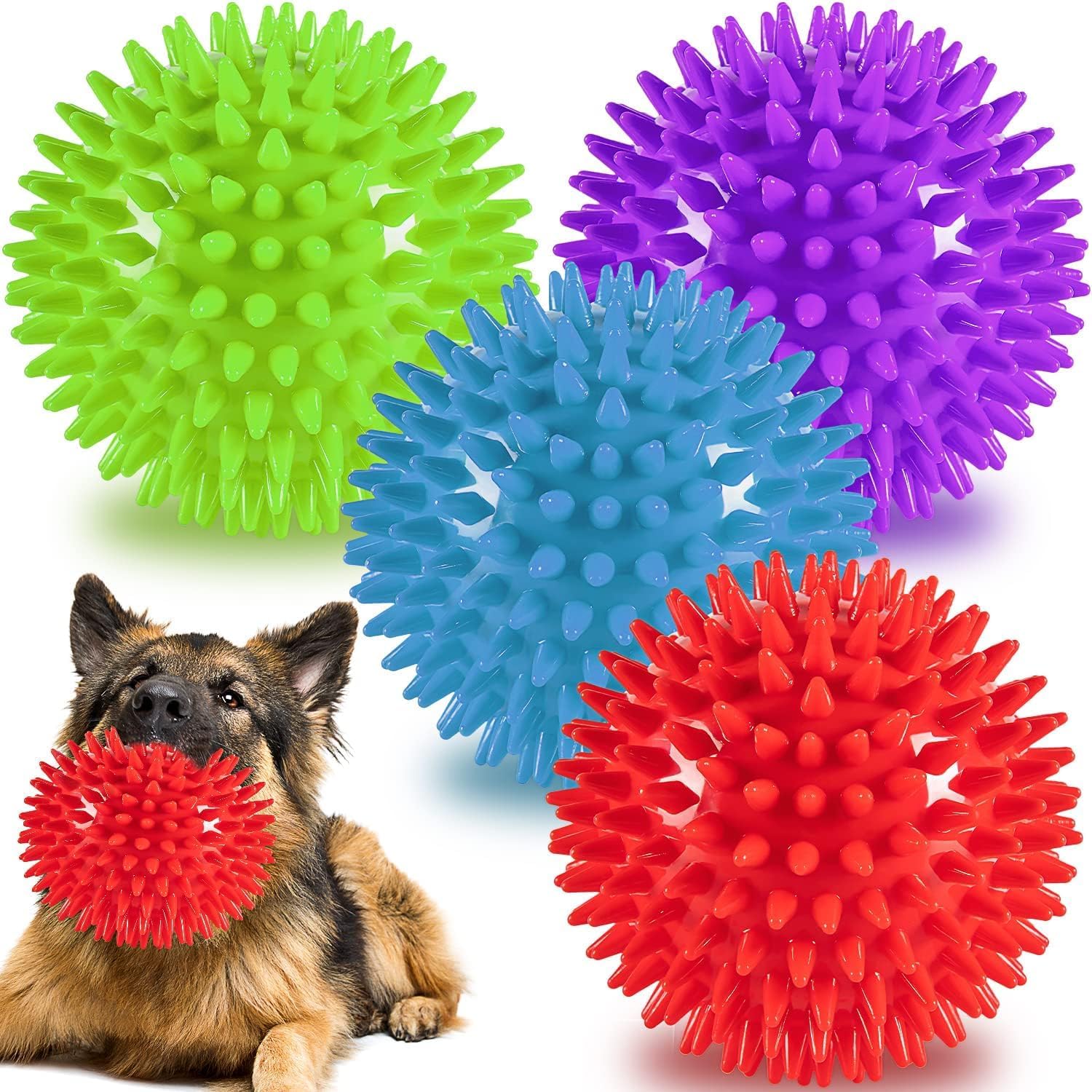 Dog Spike Ball Toy Pack Of 2