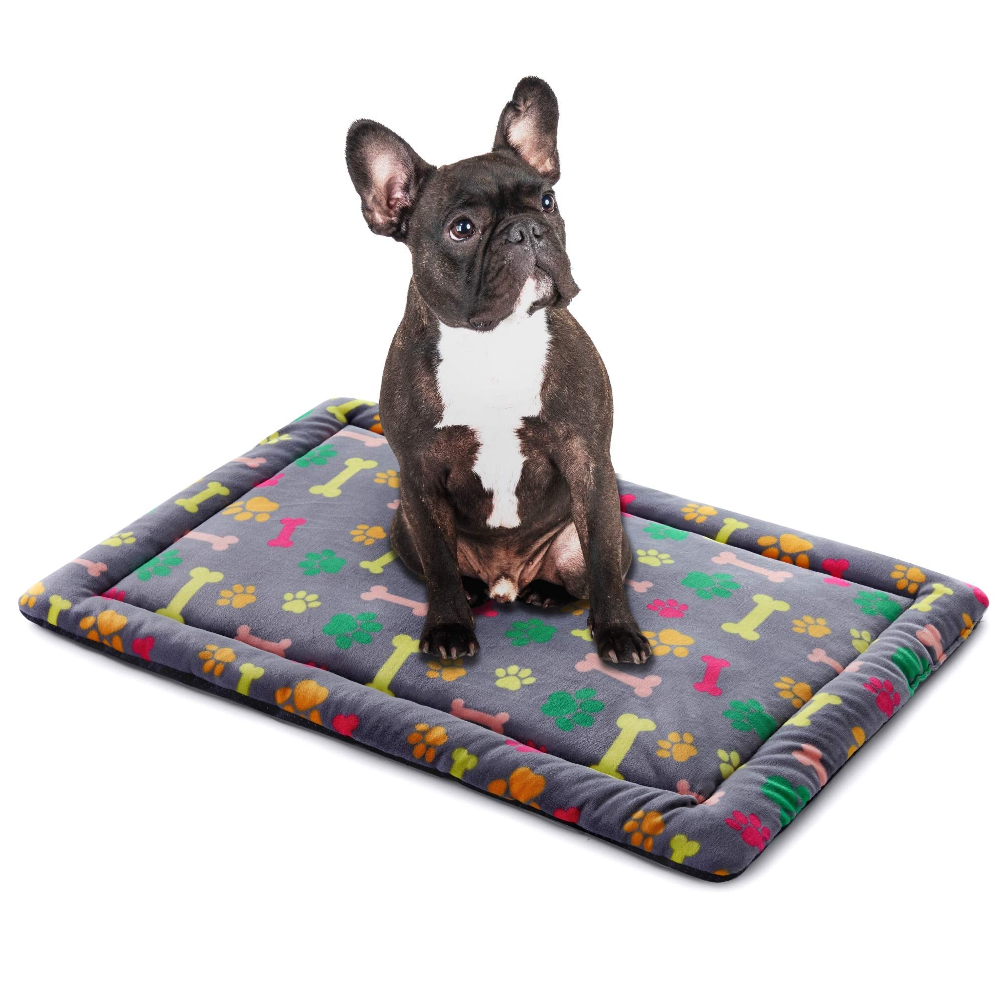 Allisandro Extra Softness 46 X 30 Inches Pet Sleeping Mat For Small Medium Large Dogs Puppies, Non Slip Dog Bed Mat, Vivid Bone 