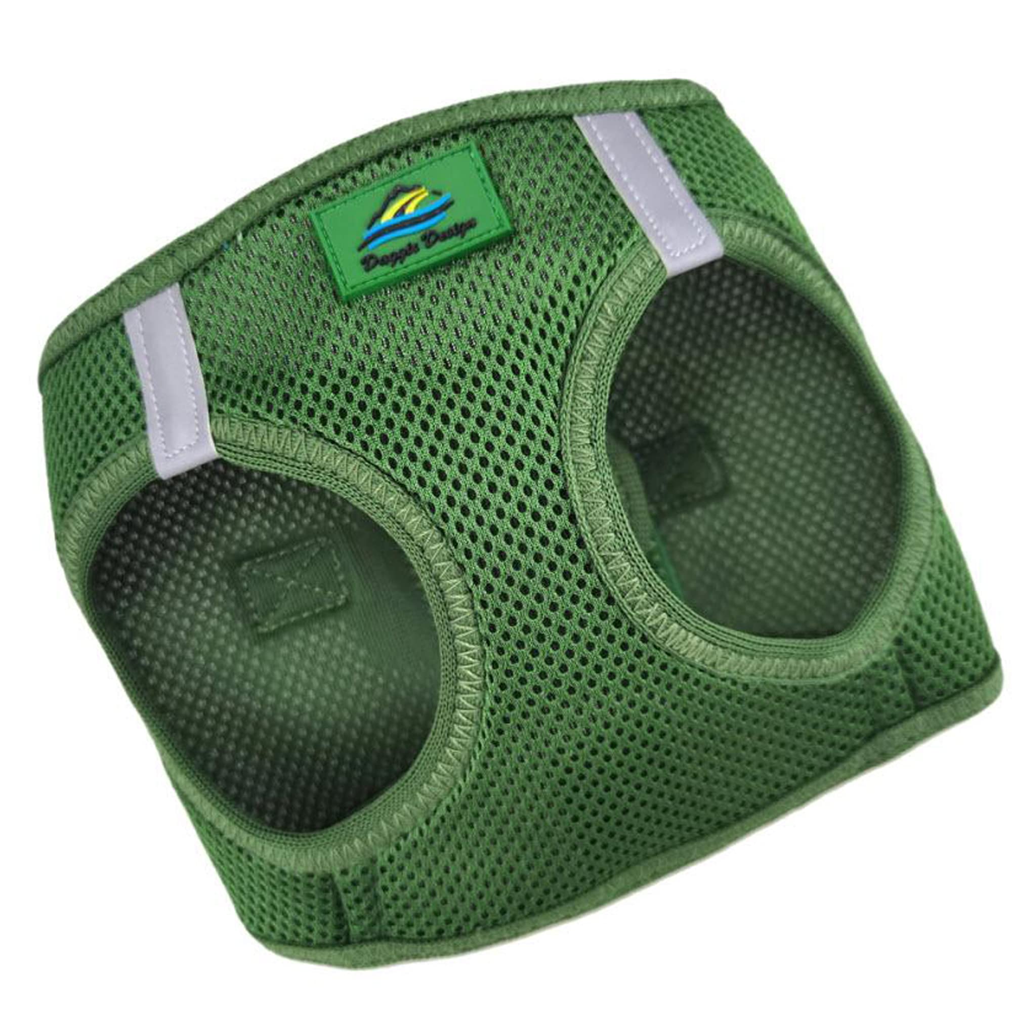 Doggie Design No Choke Dog Harness - Simple Step-In And Go Dog Vest For Small, Medium, And Large Breeds - Breathable Mesh Polyester Pet Harness - Dark Forest Green - M
